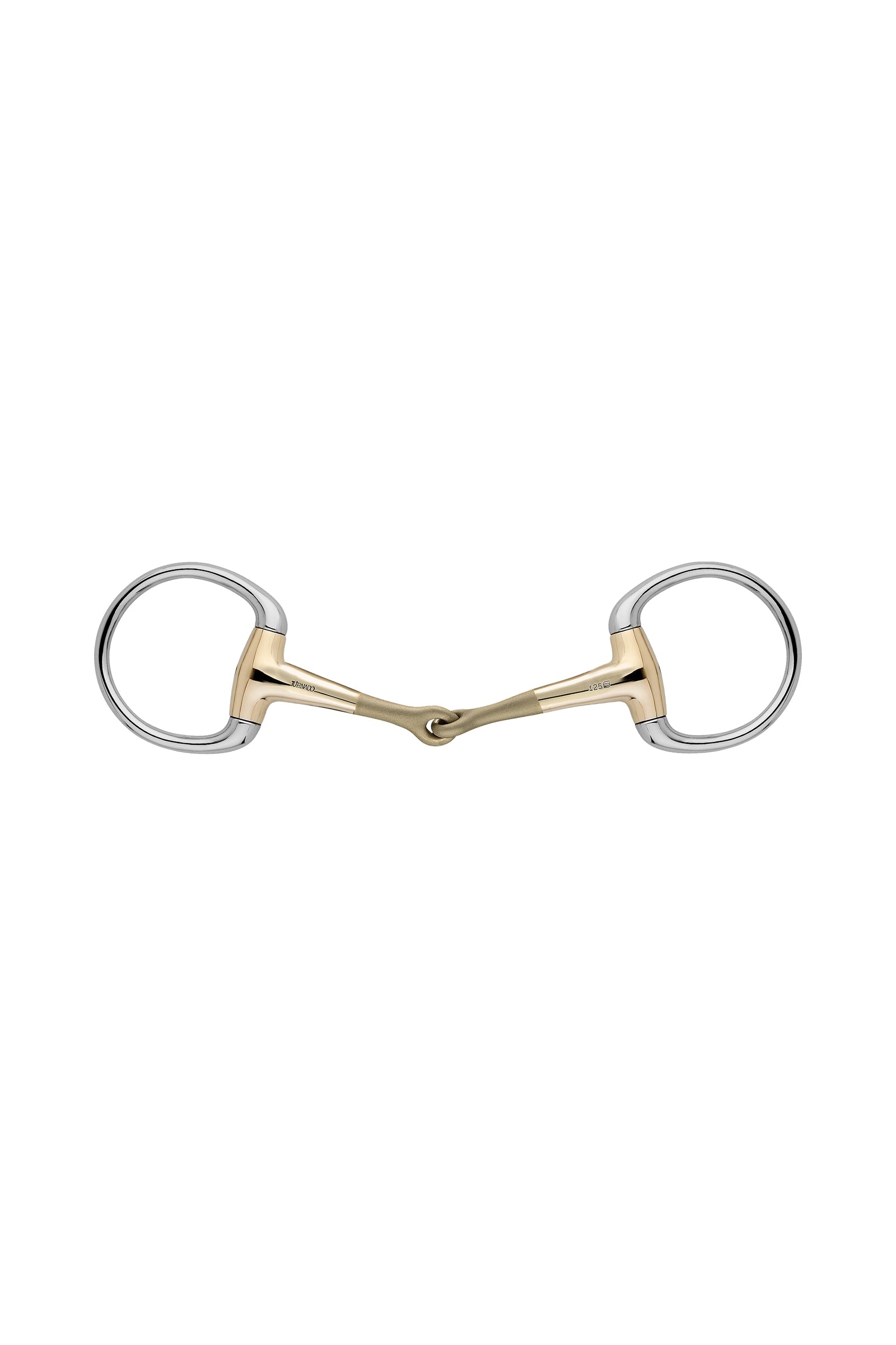 Mors De Filet (Snaffle) Aurigan Sprenger 5.5 Pouces - Anneaux Lâches, Inox Et Laiton, Avec Pastille, Occasion