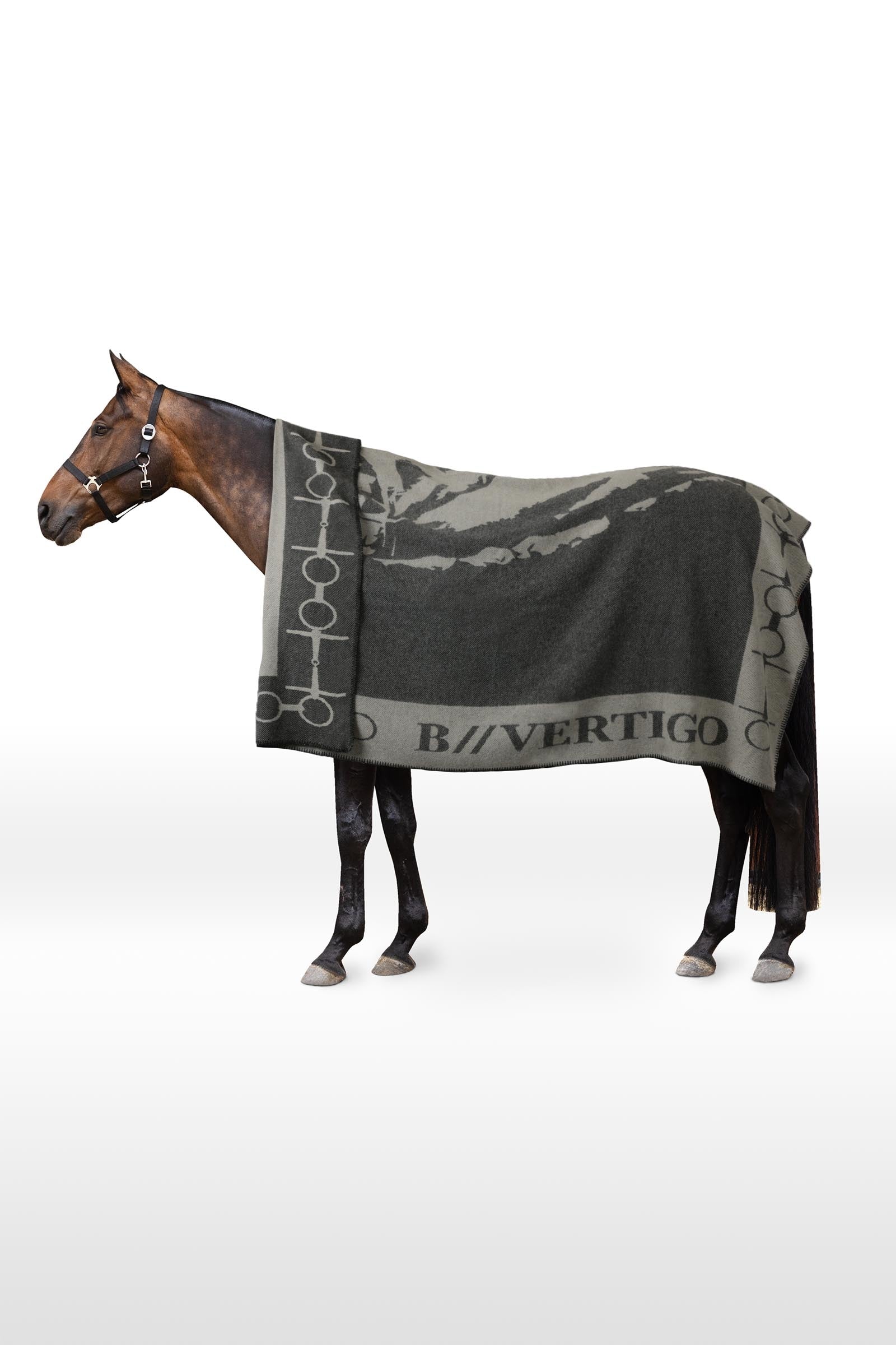B Vertigo Couverture imprimée avec cheval et mors Couvertures cheval