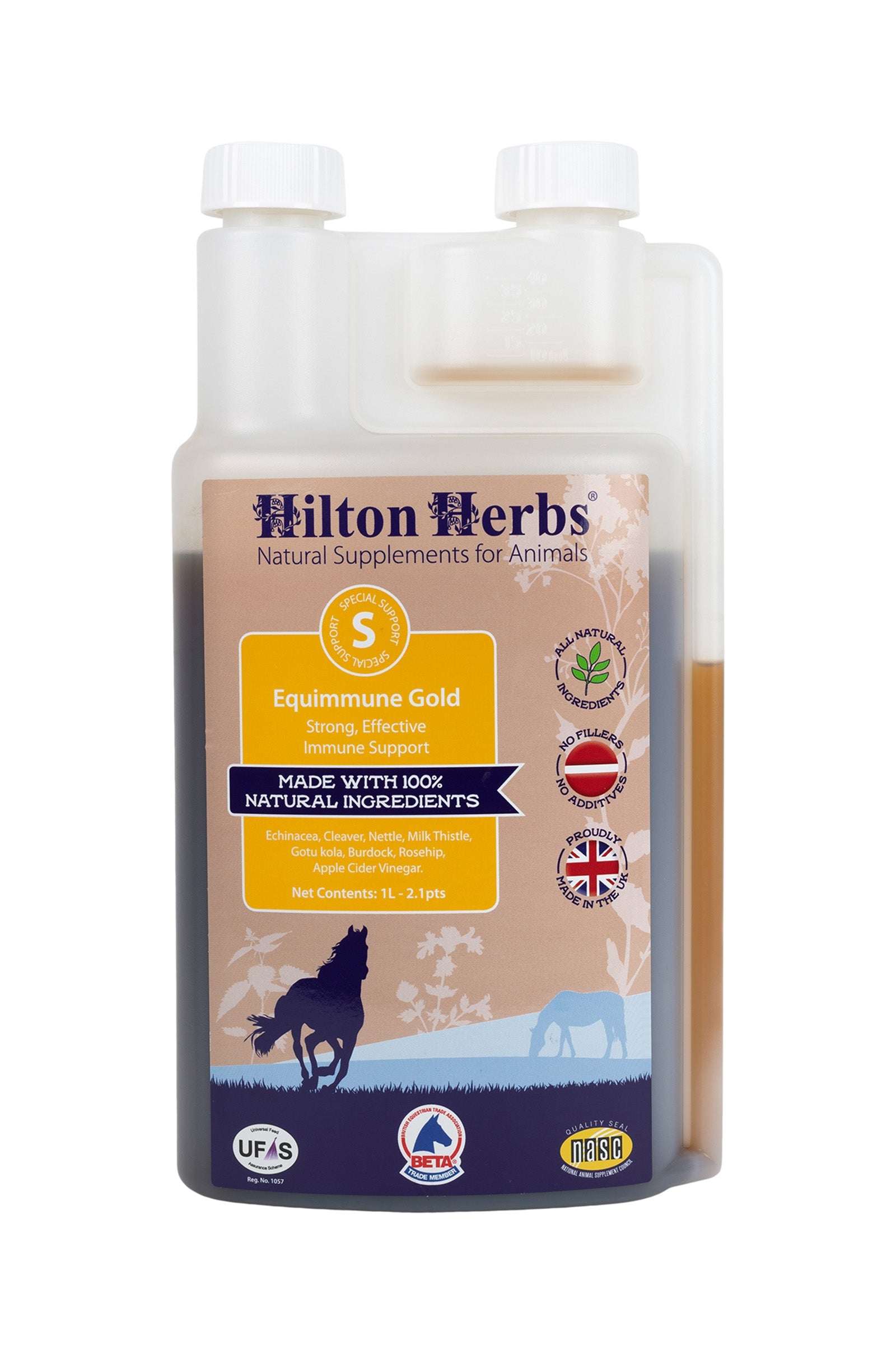 Hilton Herbs Système immunitaire Equimmune Gold 1 Litre Horse Feed & Nutrition