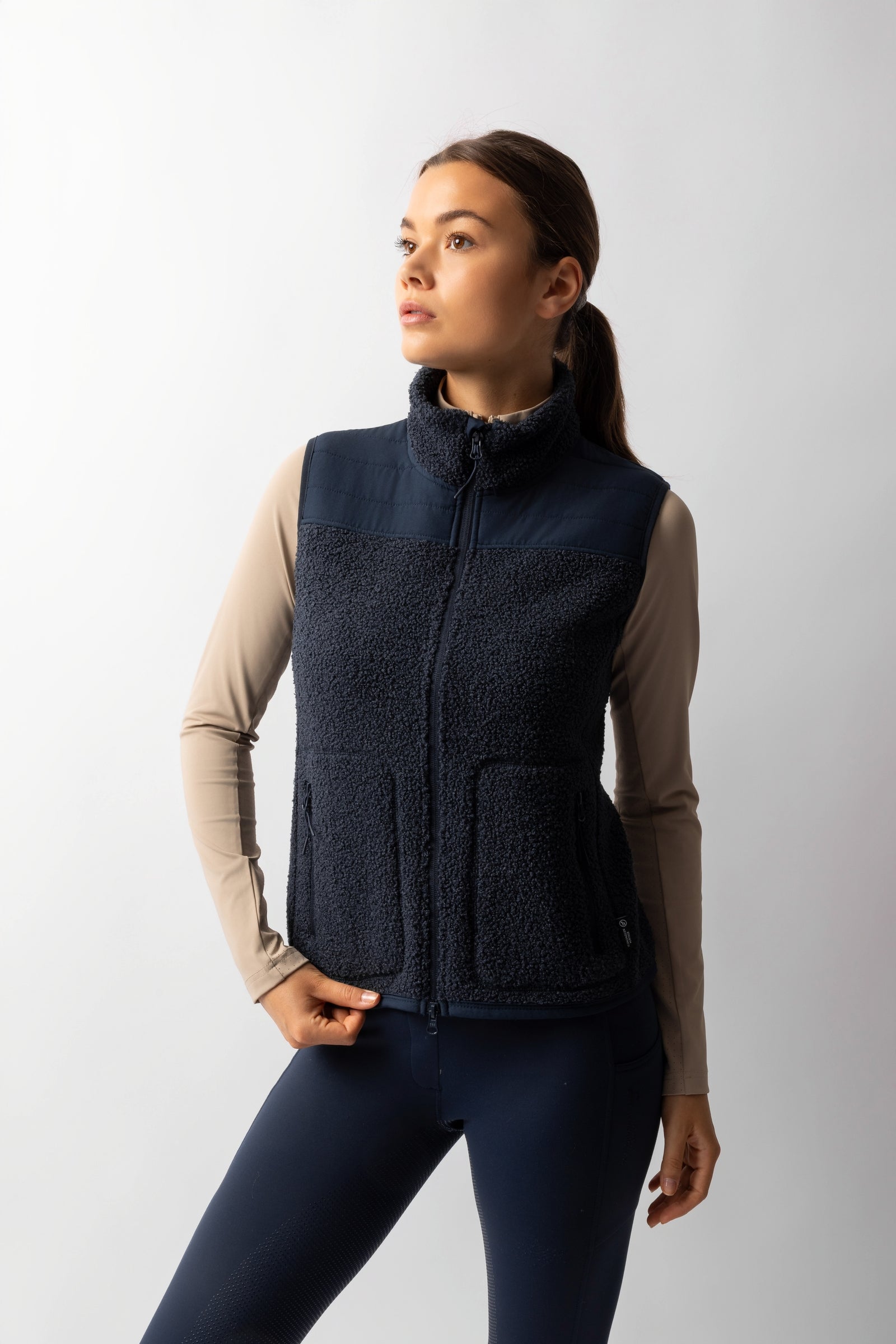 Horze Adira gilet en teddy fleece pour femmes Vêtements d'équitation femme