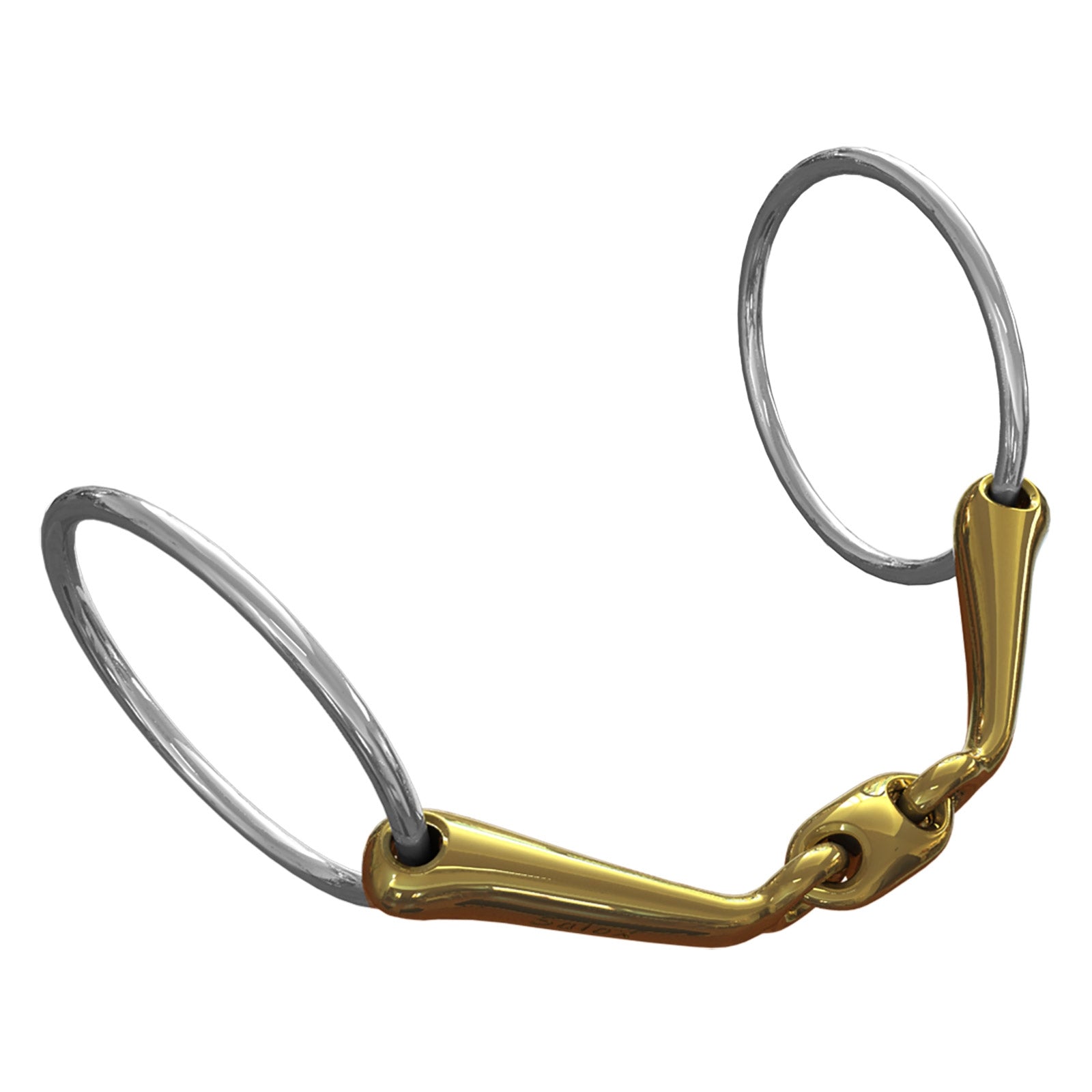 Neue Schule Bits Mors de filet NS Bits Starter, débourrage, reprise en main, épaisseur 14 mm, anneaux Chantilly 70 mm Mors