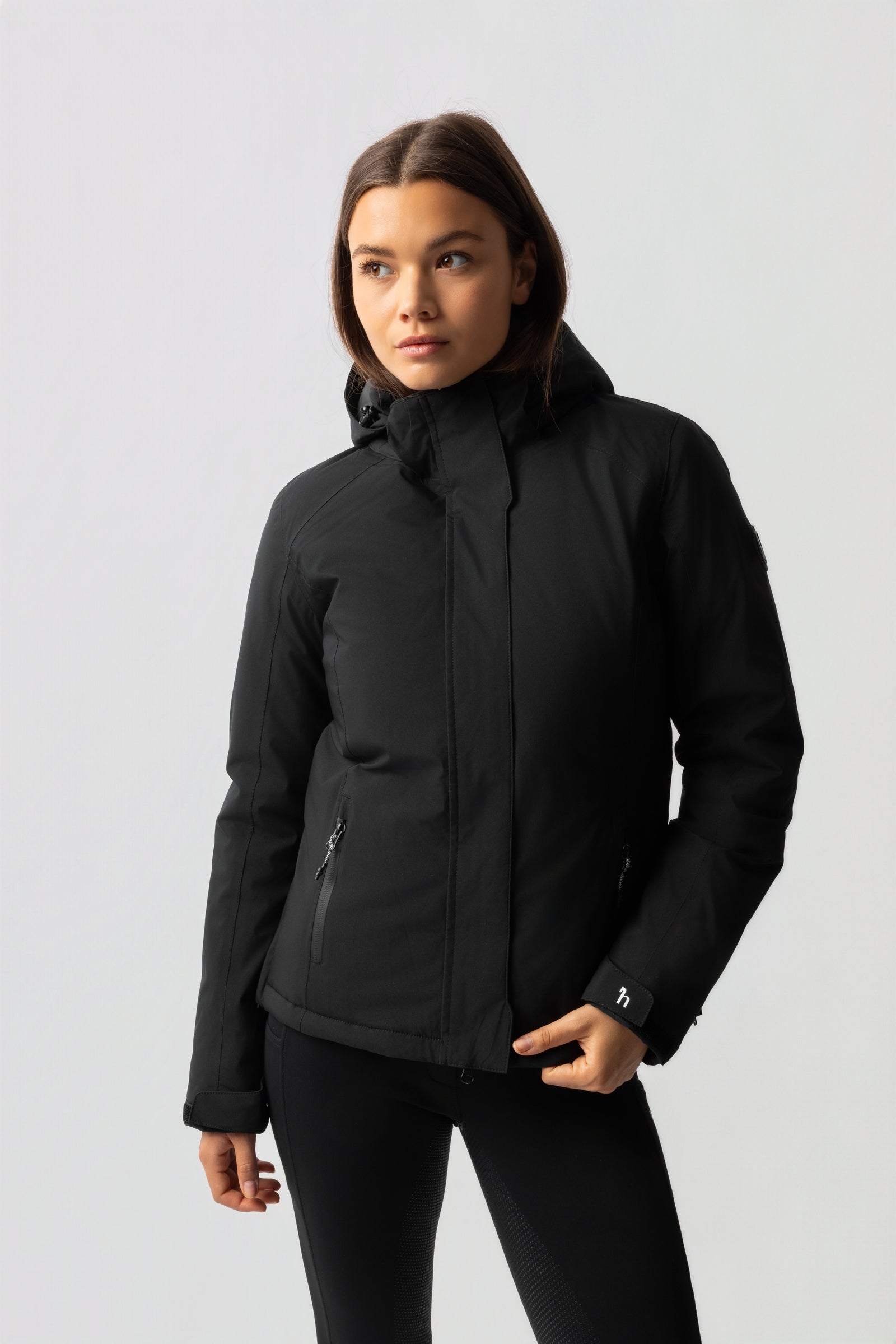Horze Camila veste matelassée imperméable pour femme noire