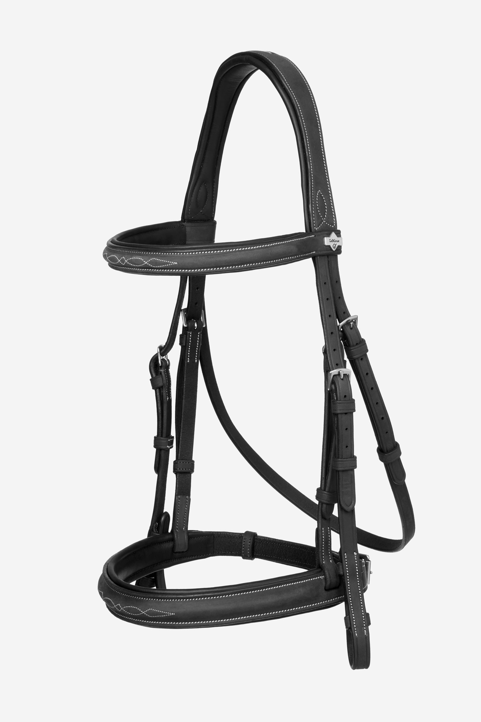 Bride Exion Hunter Avec Rênes à Lacets – Noire, Taille Full – Exion EU-1191-SS-Black-Full