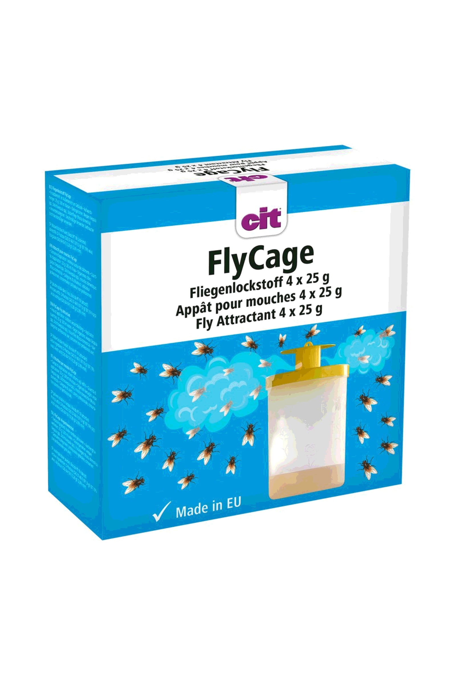 Kerbl Cit attractif à mouches FlyCage, 4 x 25 g Anti-mouches cheval