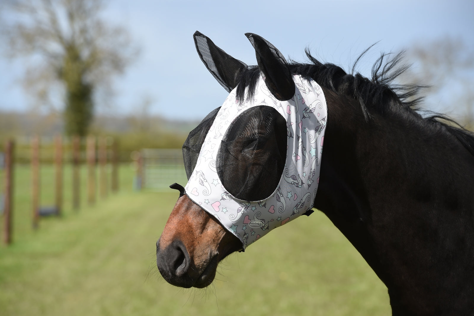 Weatherbeeta Deluxe Stretch Bug Eye Saver with Ears Anti-mouches cheval