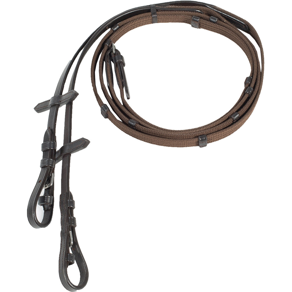 Dy'on Rênes De Ceinture Collection Working – Cuir De Buffle, 16 Mm, Acier Inoxydable, Noir Ou Marron – Tailles Poney/C/Sang Chaud