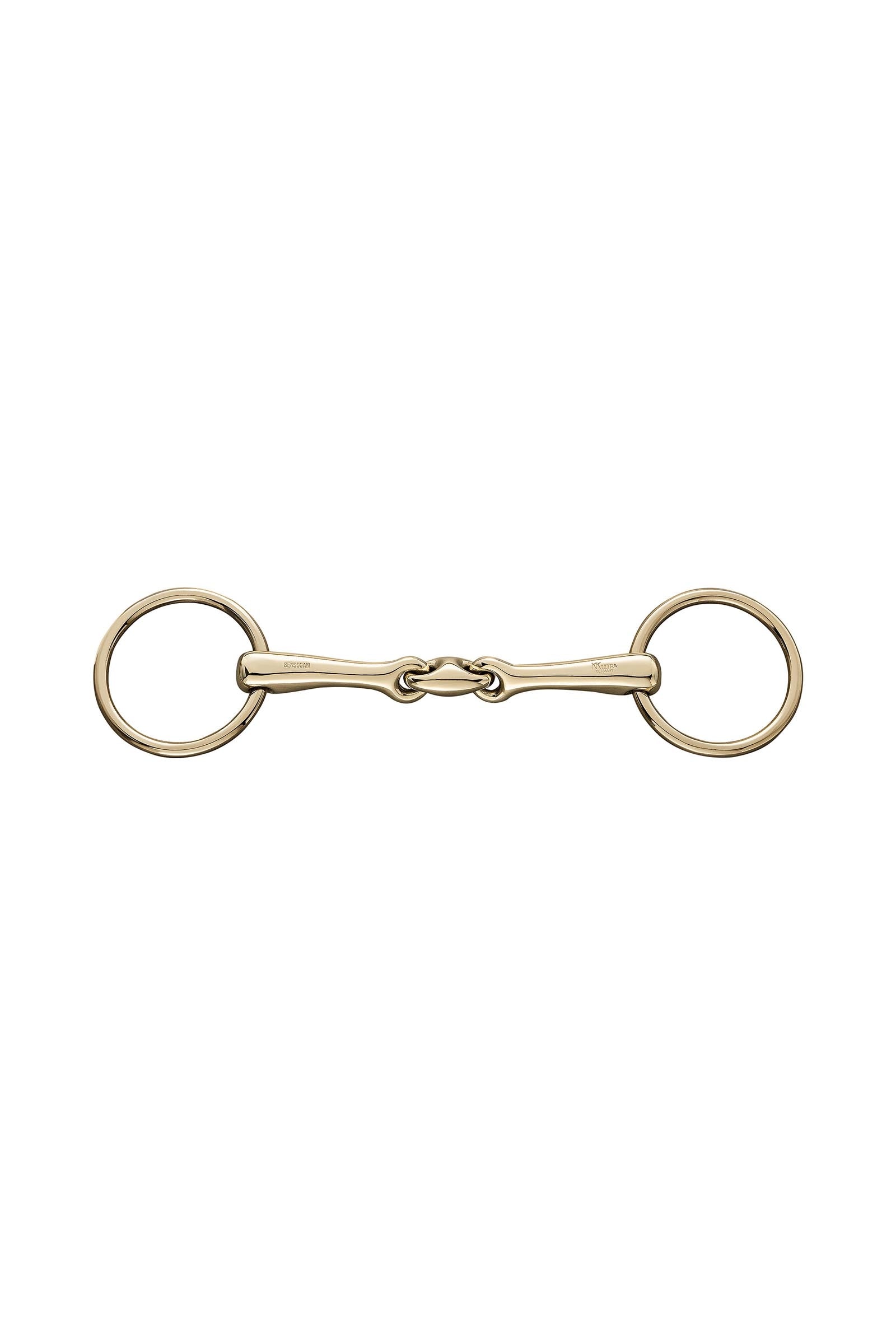 Sprenger KK Ultra mors de bride, double brisure, 14 mm, Sensogan, anneaux Aurigan Mors