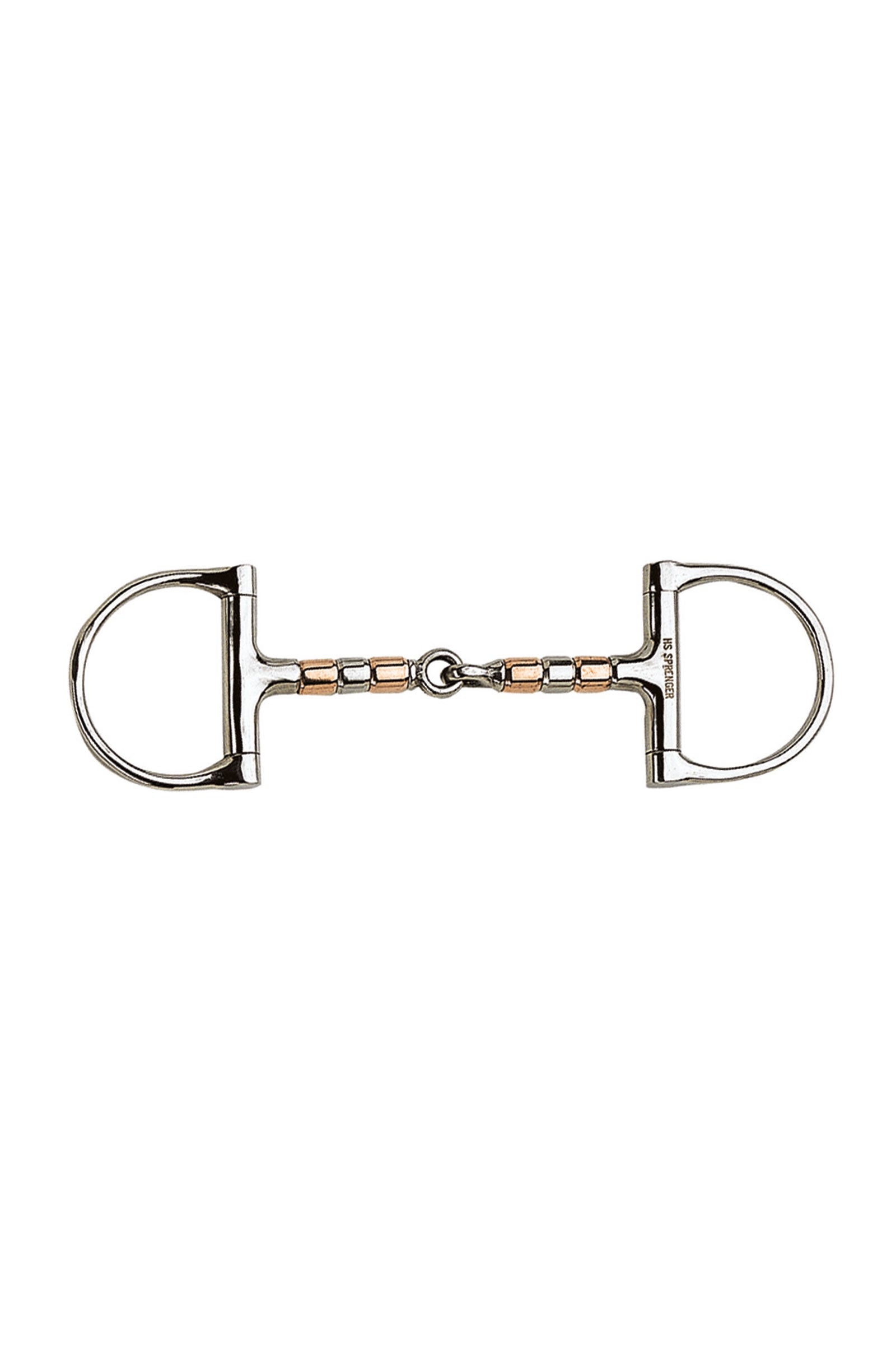 Sprenger Mors D avec rouleaux cuivre, simple brisure, 13 mm, acier inoxydable Mors