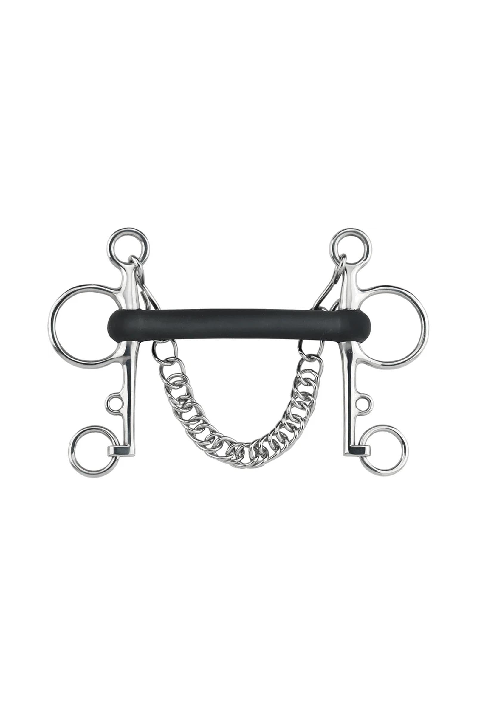 Sprenger Rubber Pelham Flexible, Mullen Mouth 18mm, Stainless St. Horse Bits