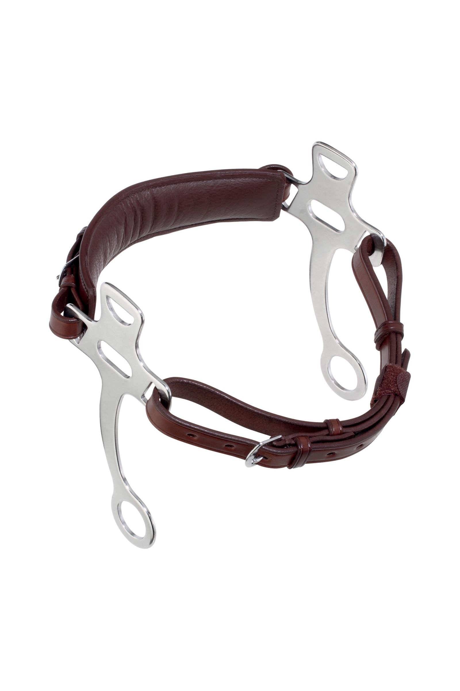 Sprenger hackamore poney avec gourmette en cuir, branches acier inoxydable 19 cm Mors