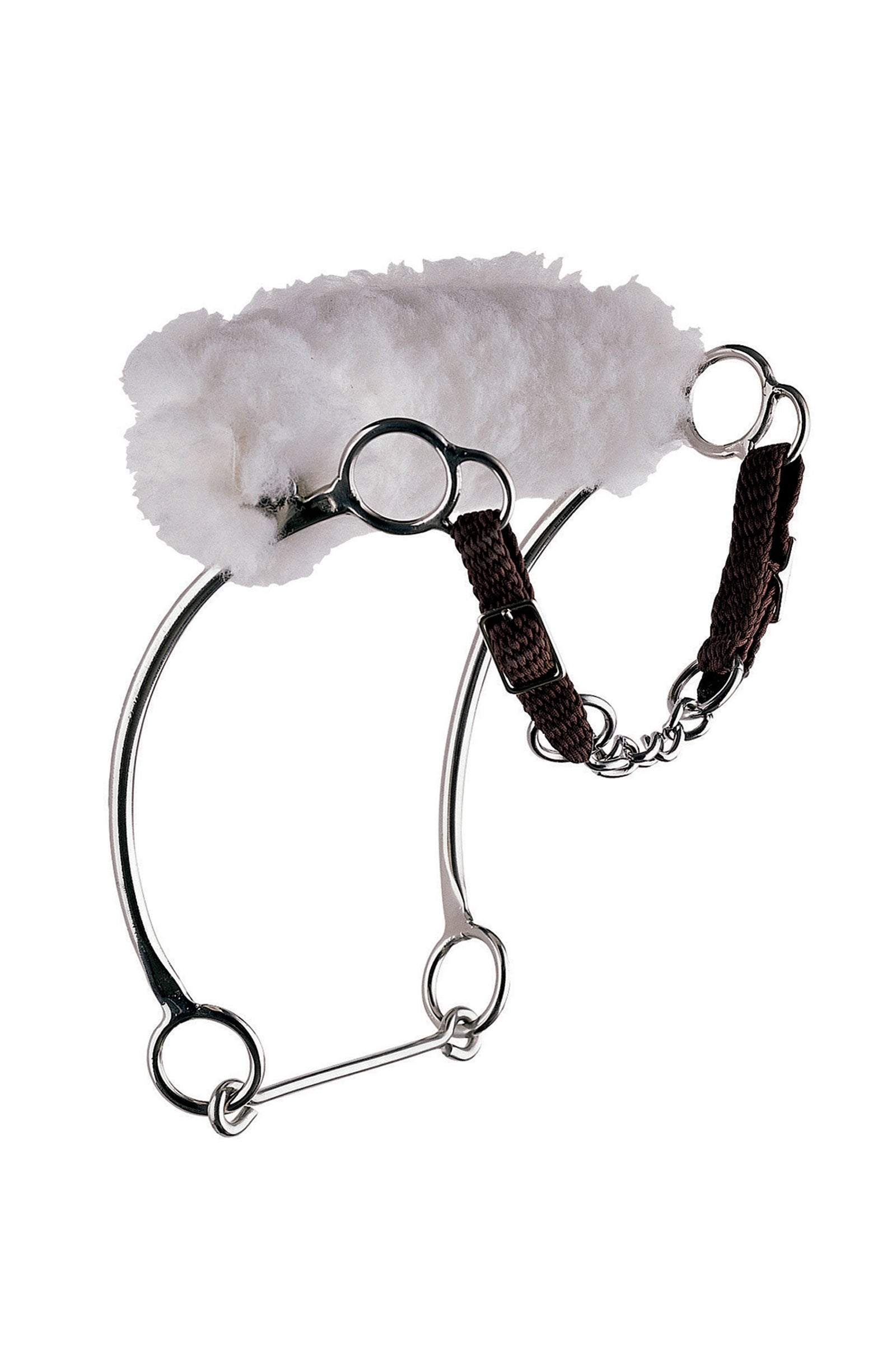 Sprenger hackamore combiné, muserolle recouverte, acier inoxydable Mors