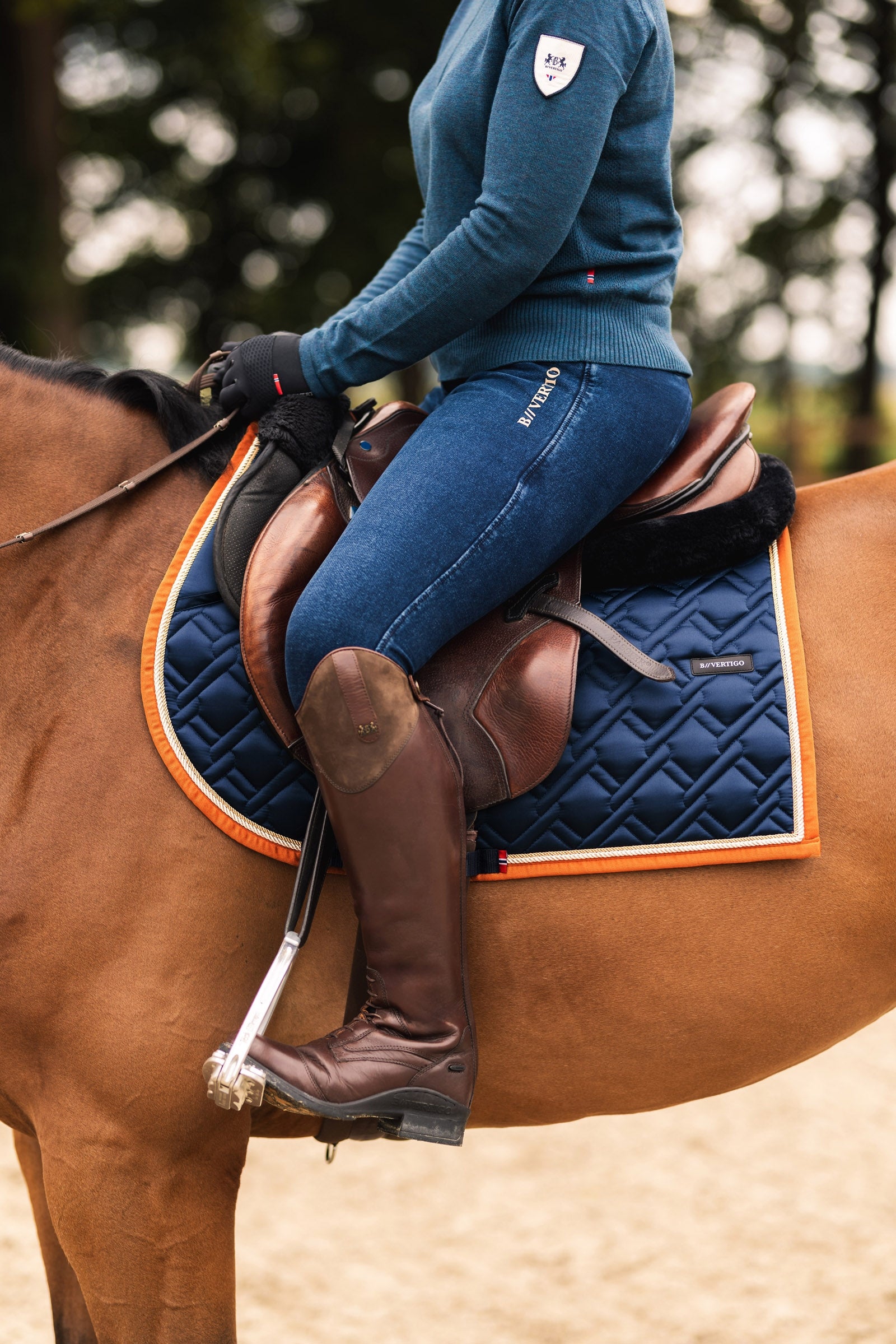 B Vertigo Evolve Jumping Saddle Pad with Anti-Slip Cushion Saddle Pads