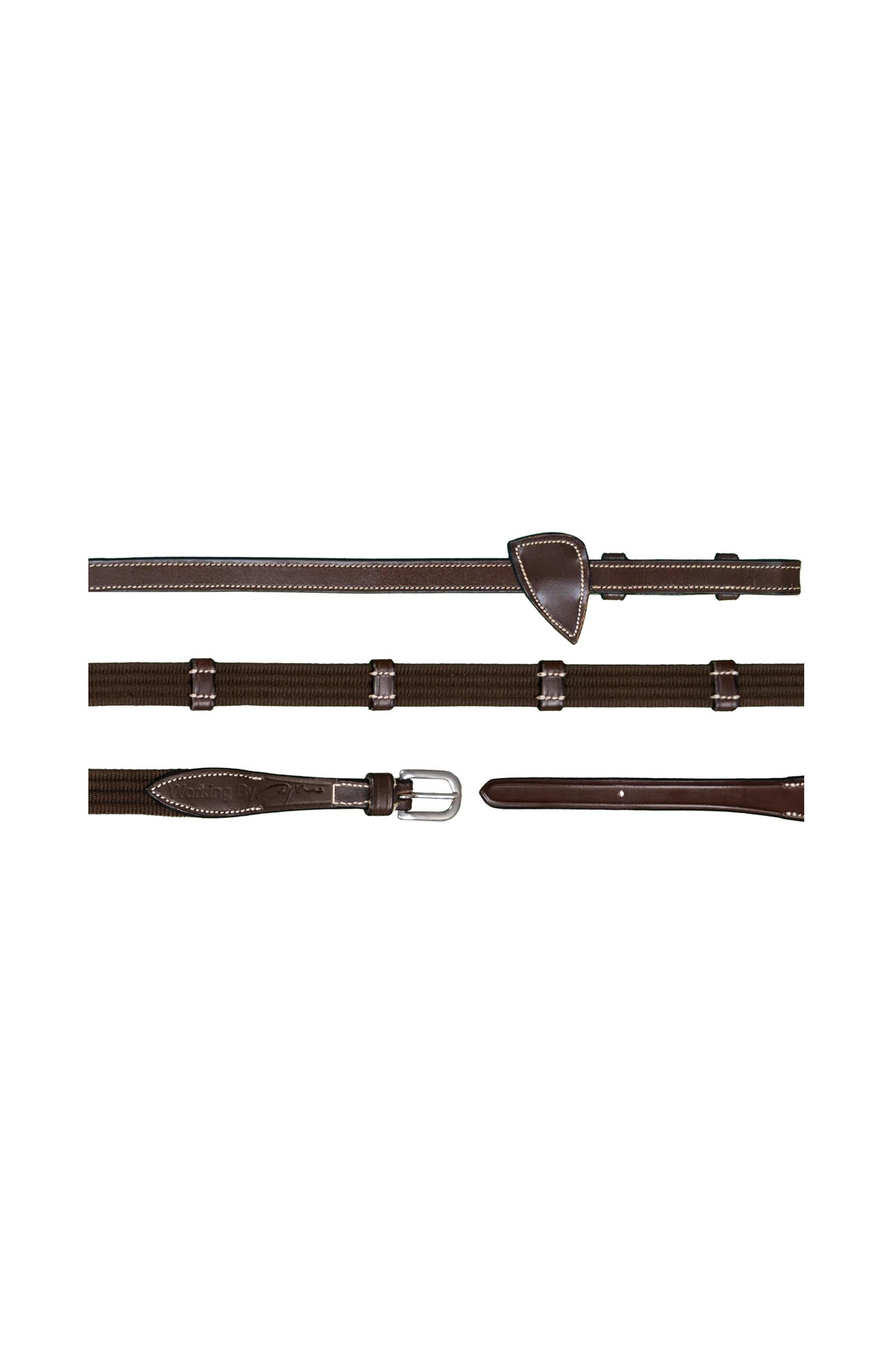 Dy'on Working rênes en sangle (16 mm) avec 9 arrêtoirs en cuir Briderie et enrênements