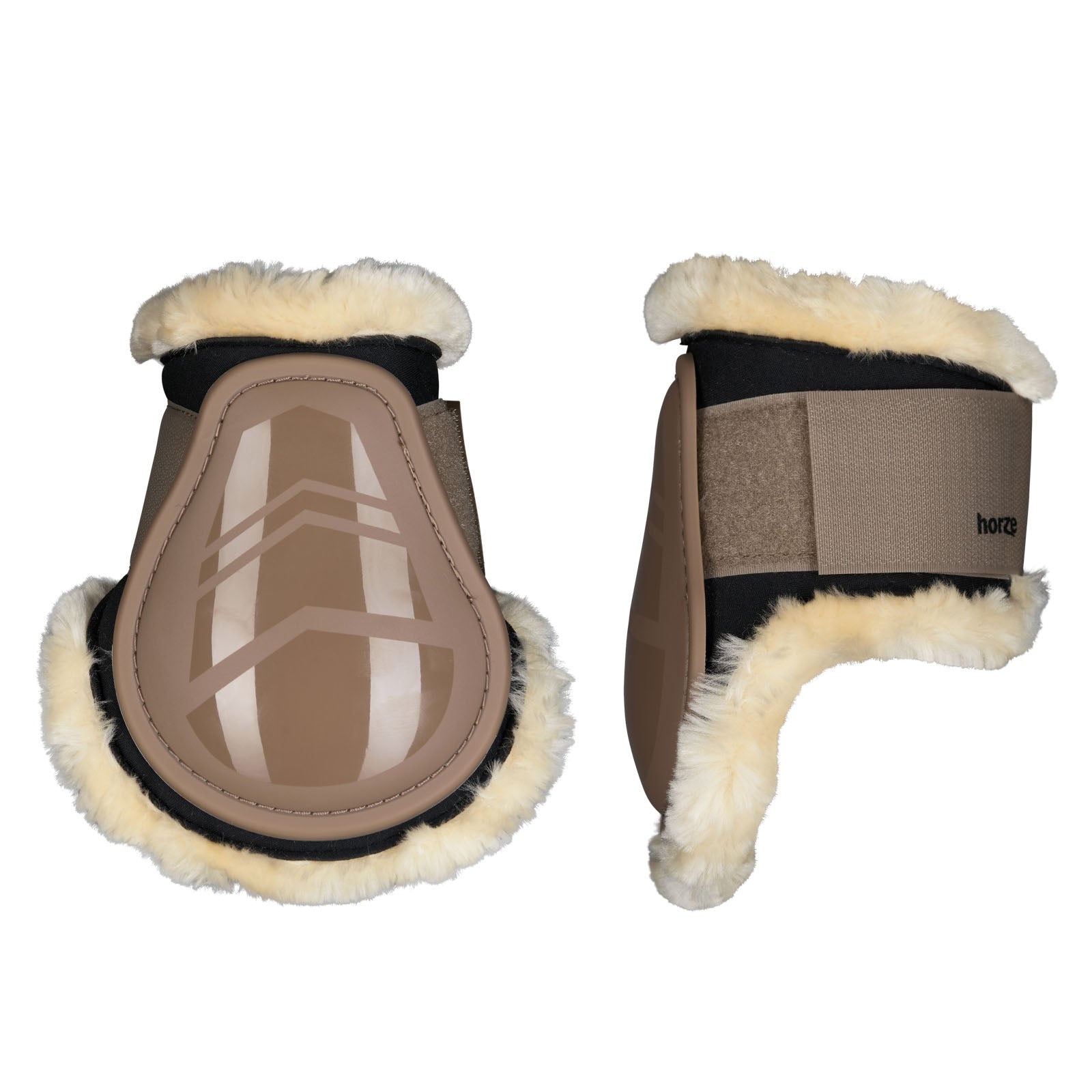 Horze Guêtres de protection protège-boulets Windsor avec doublure fausse fourrure Leg Protection & Hoof Protection for Horses