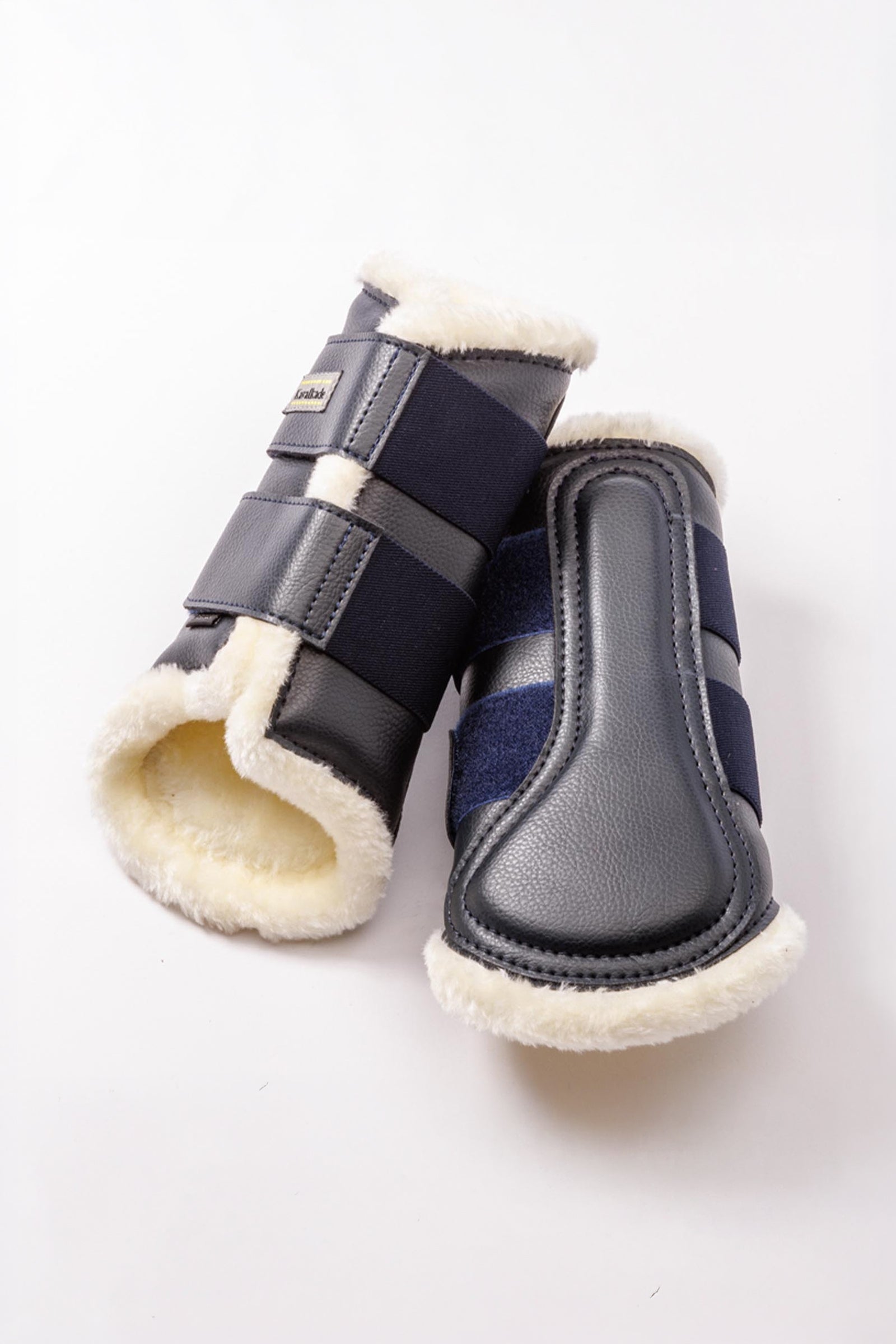 Kavalkade Anatomic guêtres en cuir synthétique avec fausse fourrure Leg & Hoof Protection