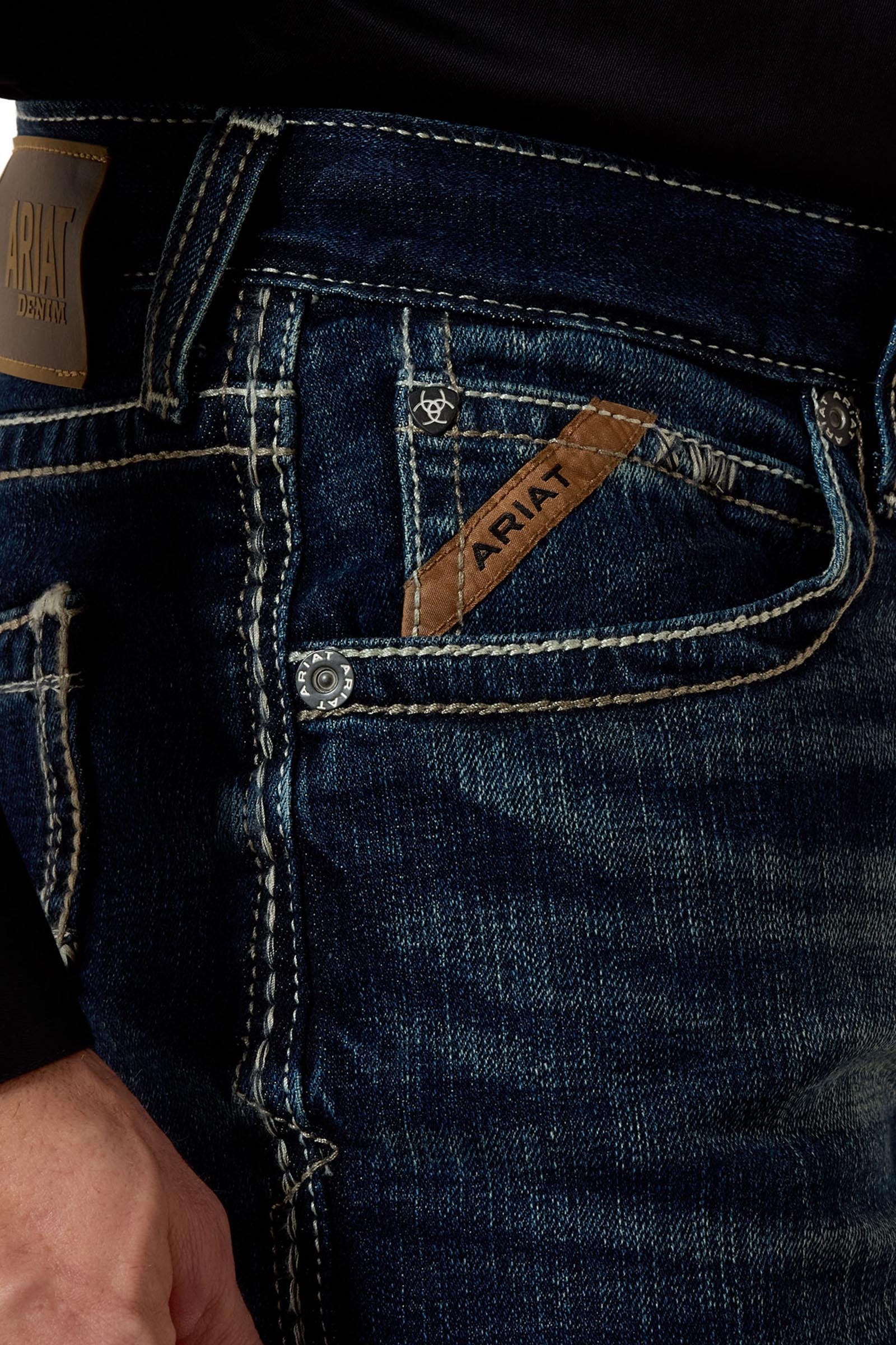 Ariat Mens M4 Relaxed Adkins Boot Cut Jeans Mens Riding Clothing