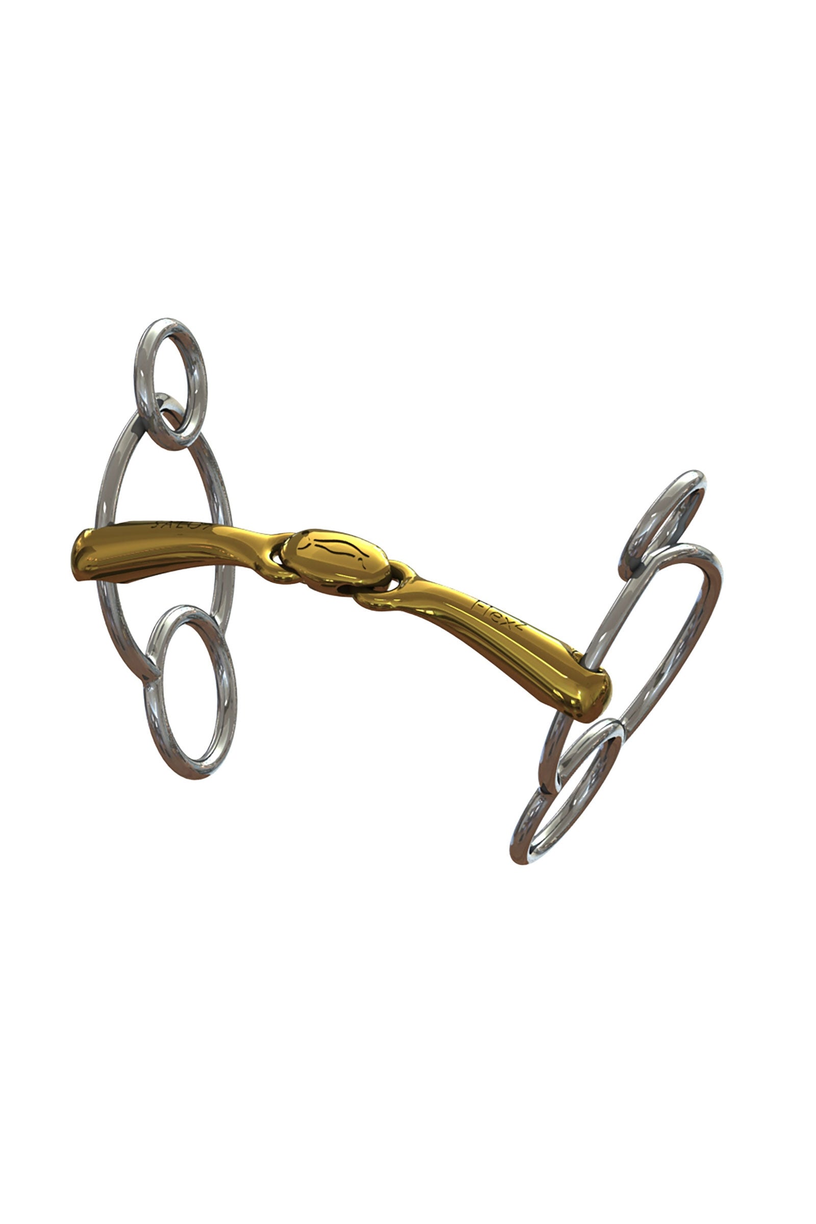 Neue Schule Bits Mors de filet type Pessoa 3 anneaux NS Bits Turtle Top avec Flex, canons épaisseur 16 mm Mors