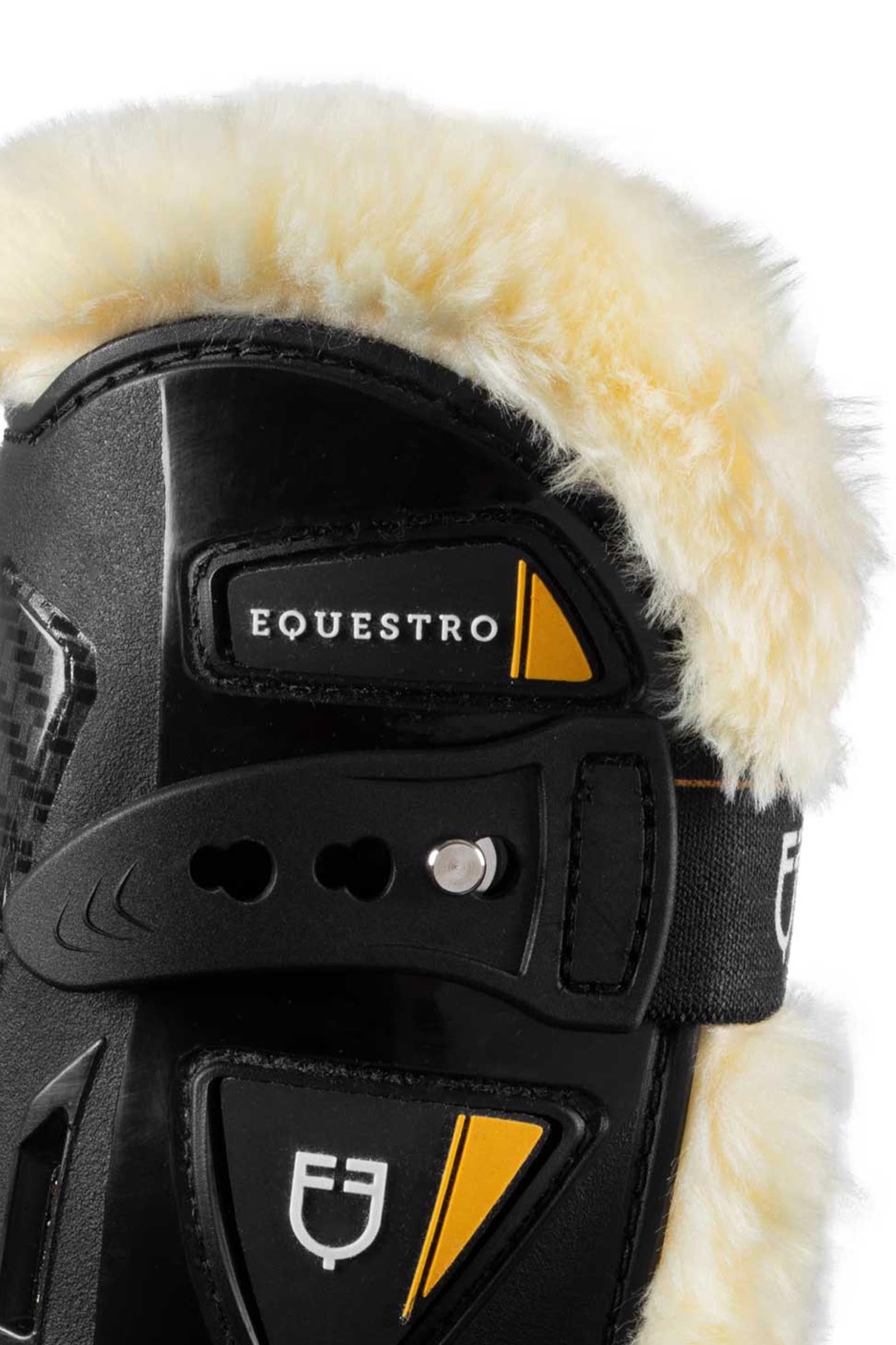 Equestro Synthetic Sheepskin Quick Release Tendon Boots Leg & Hoof Protection
