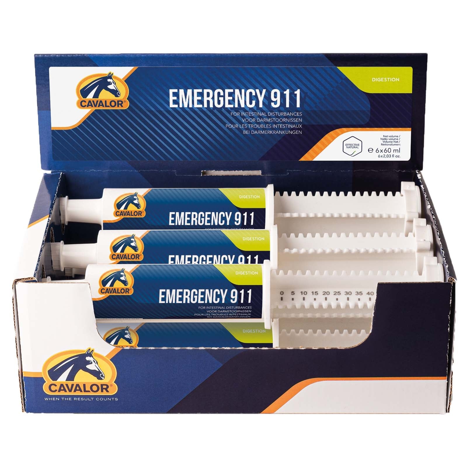 Cavalor Emergency 911 Paste, digestion, boîte de seringues 6 x 60 ml Horse Feed & Nutrition