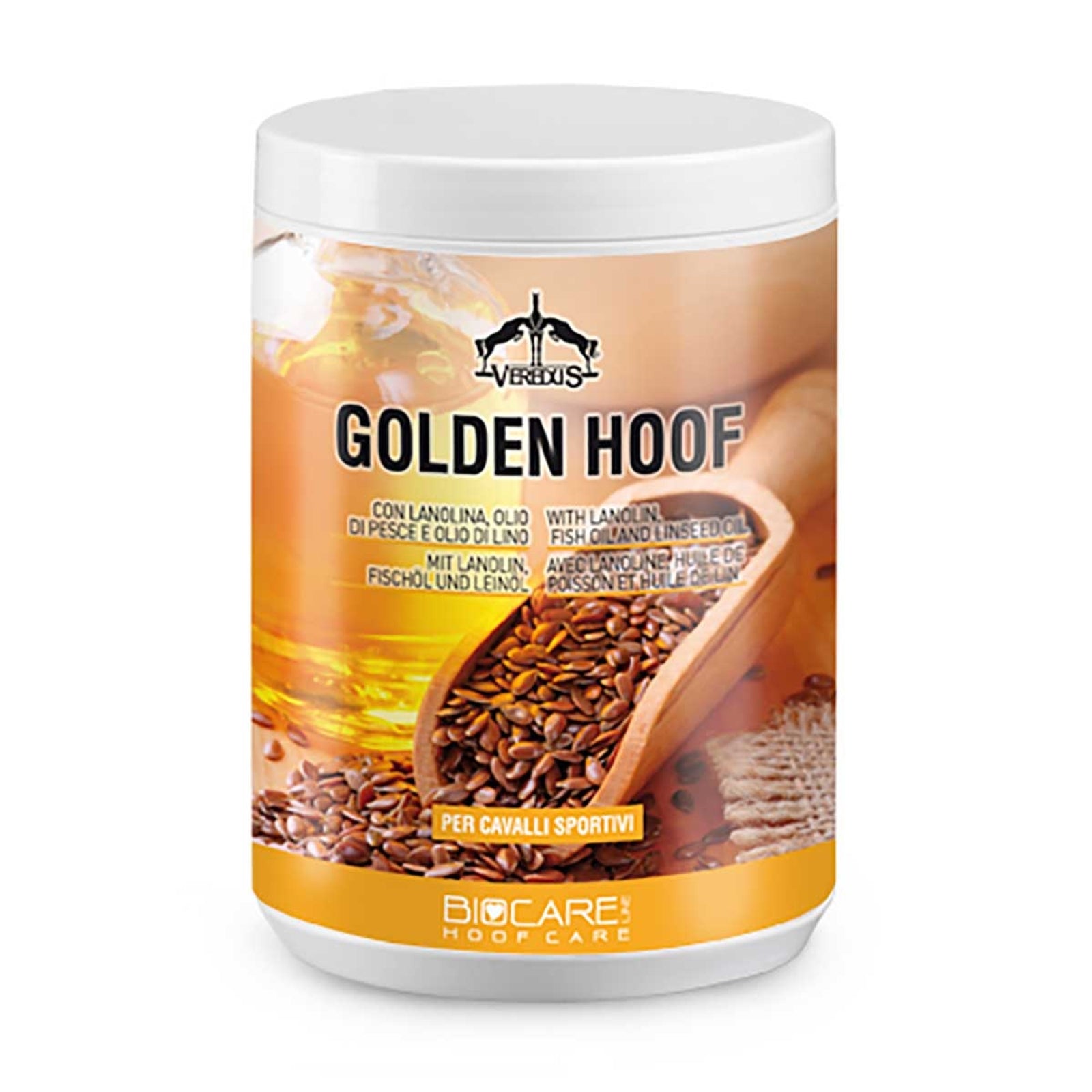 Veredus Pommade à sabots Golden Hoof avec huile de lin, 1000 ml Soins
