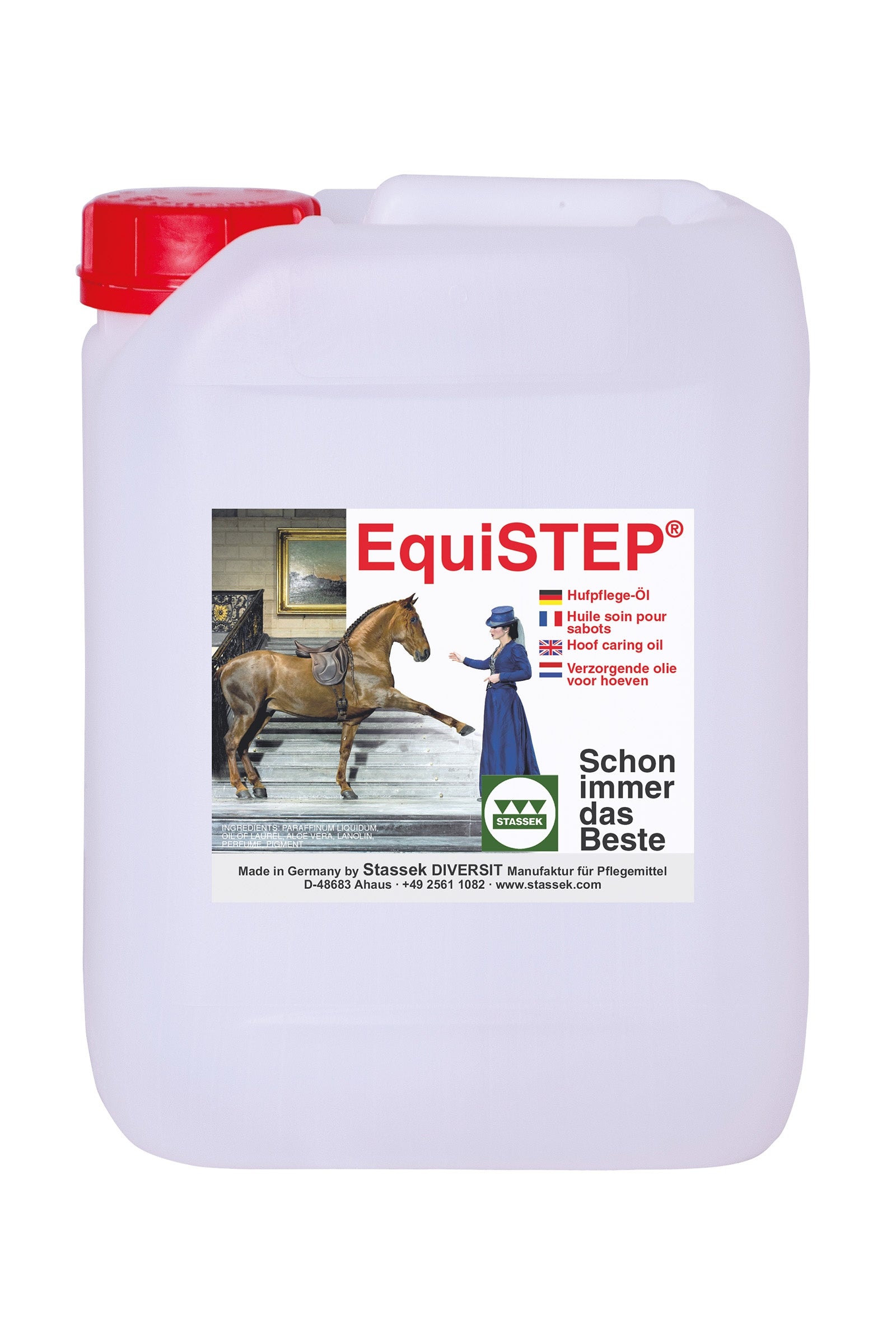 Stassek EquiSTEP Hoof Oil Canister, 5 liters Soins