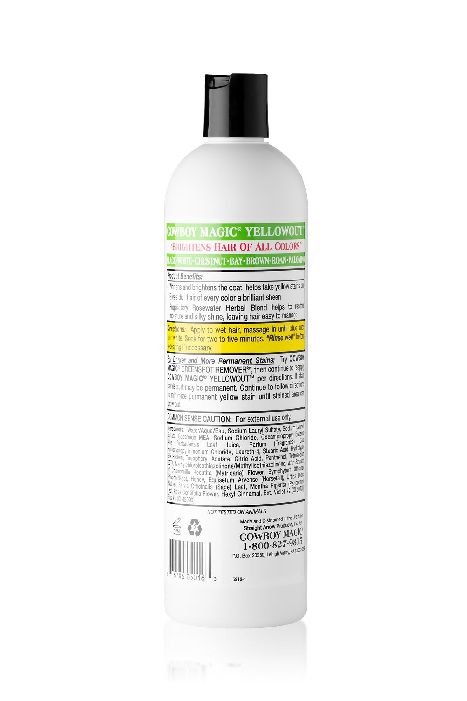 Cowboy Magic Shine In Yellowout™ Shampoo 473 mL Horse Health Care
