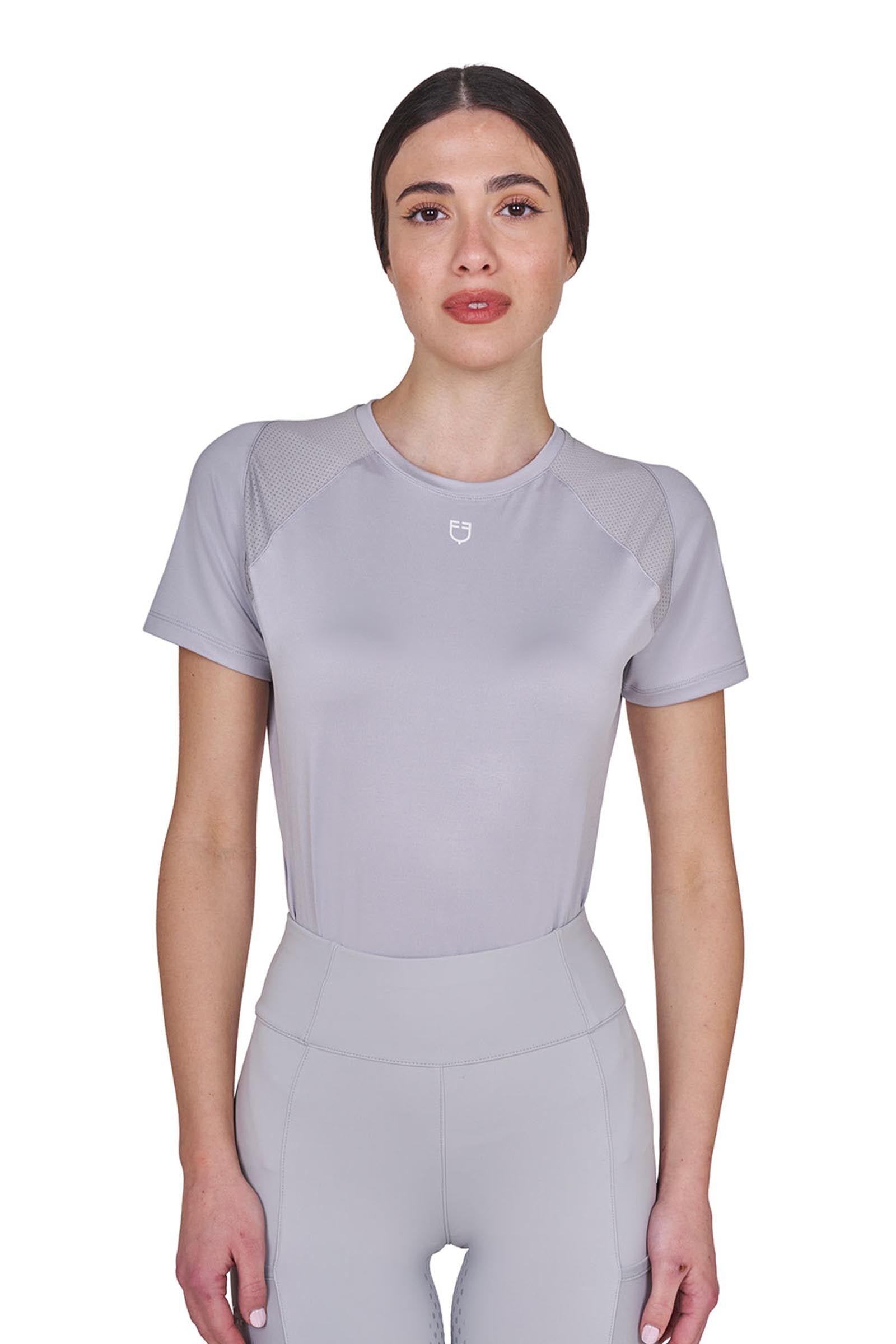 Equestro SS2026 T-shirt d'entraînement technique slim femme Vêtements d'équitation femme