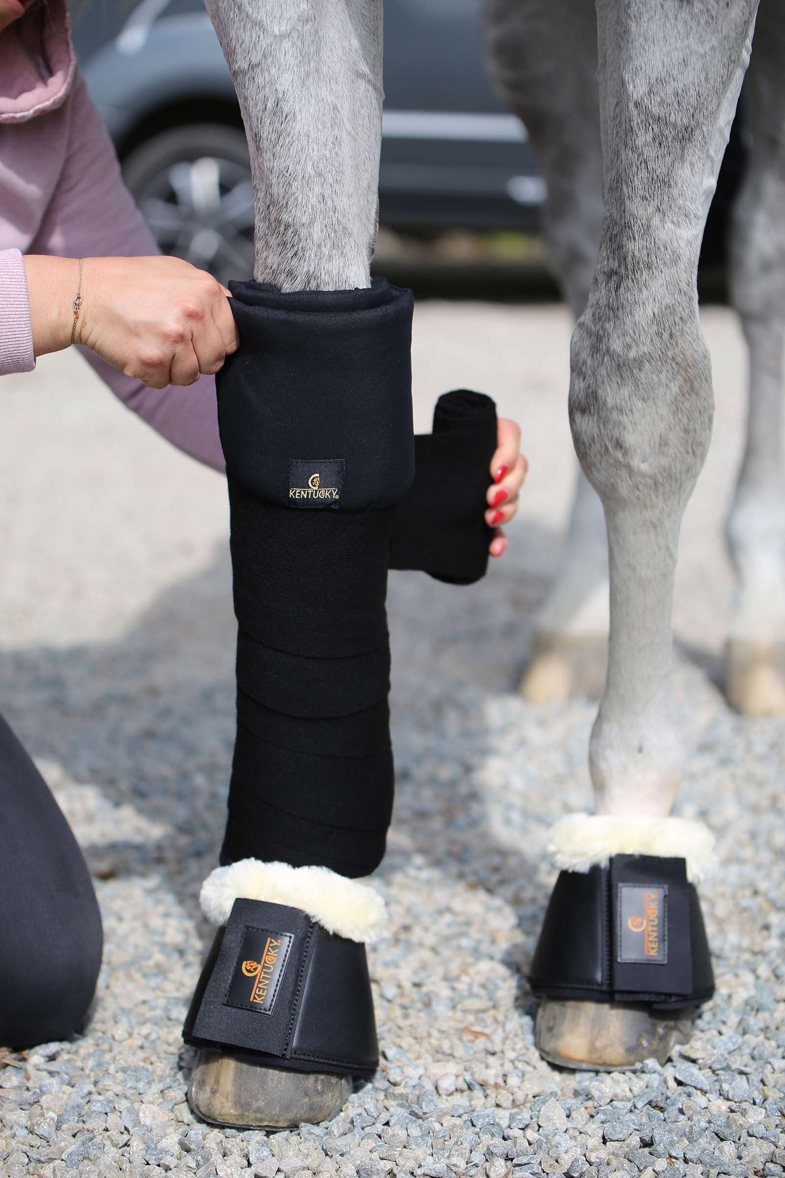 Kentucky Horsewear Sous-bandages matelassés Kentucky Horsewear, lot de 4 Leg Protection & Hoof Protection for Horses