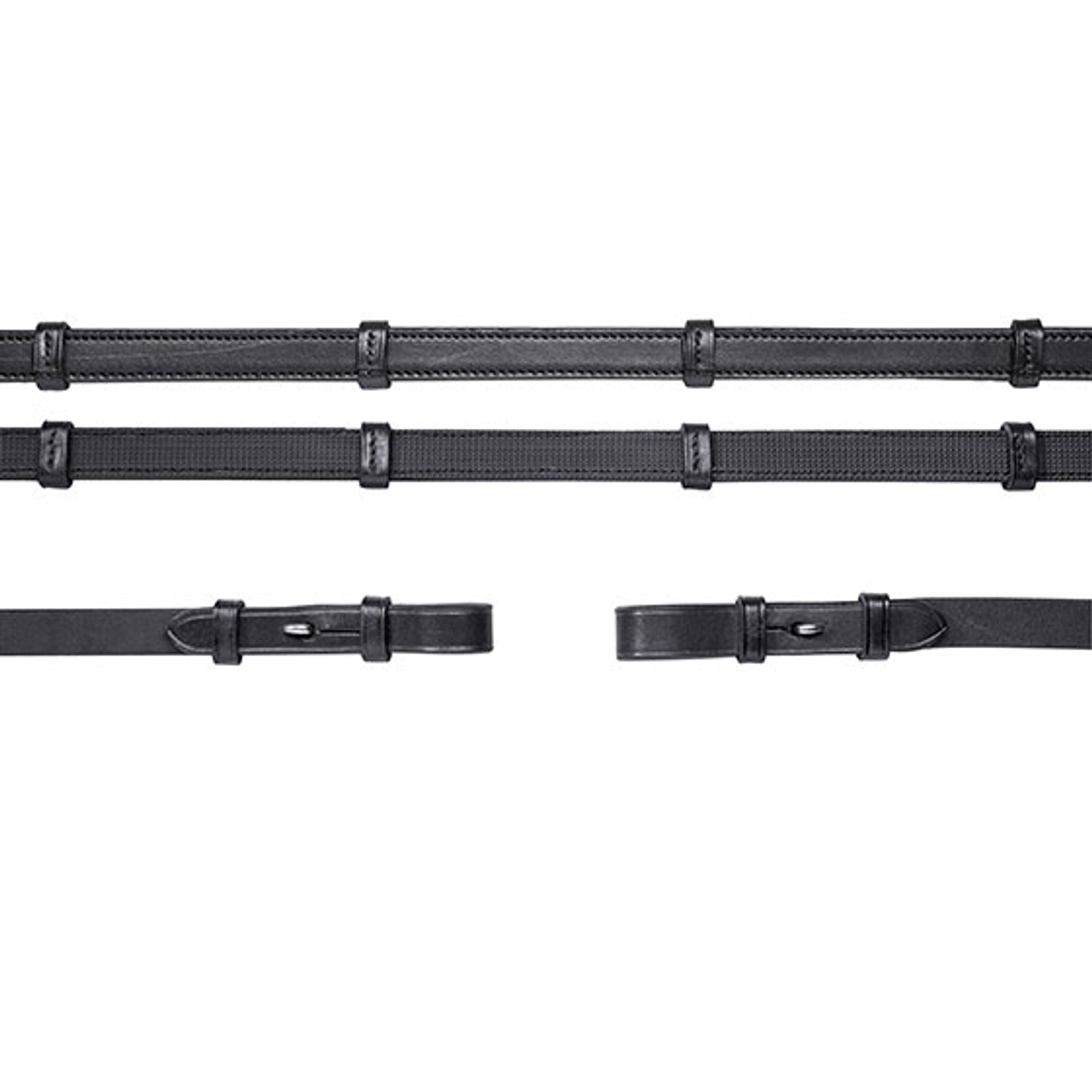 Schockemöhle Sports Rênes cuir avec caoutchouc, rênes pour bride Briderie et enrênements