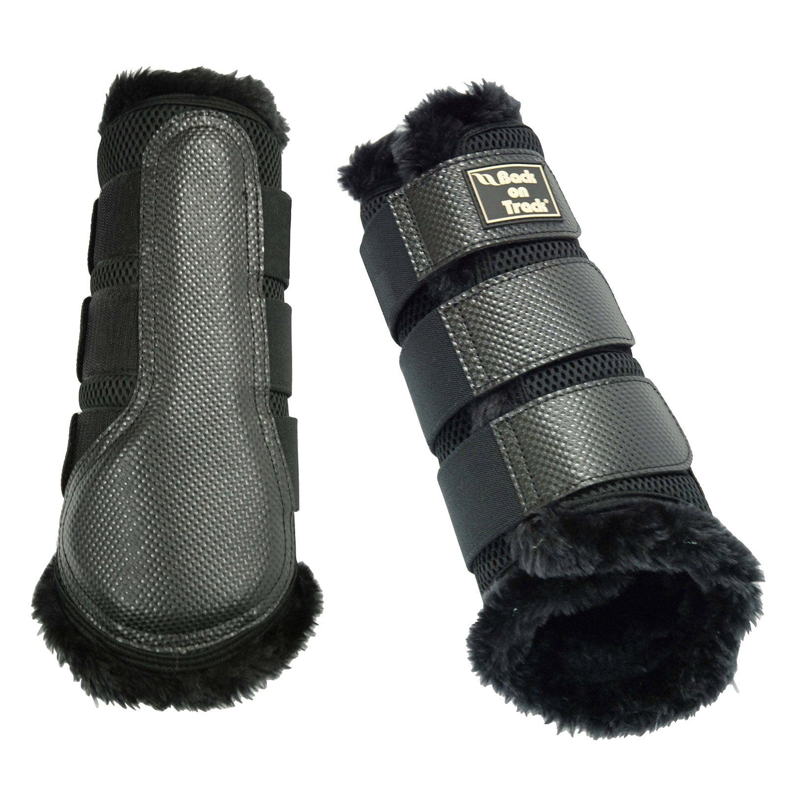 Back on Track Guêtres fermées mailles, fourrure artificielle, L-XL Leg Protection & Hoof Protection for Horses