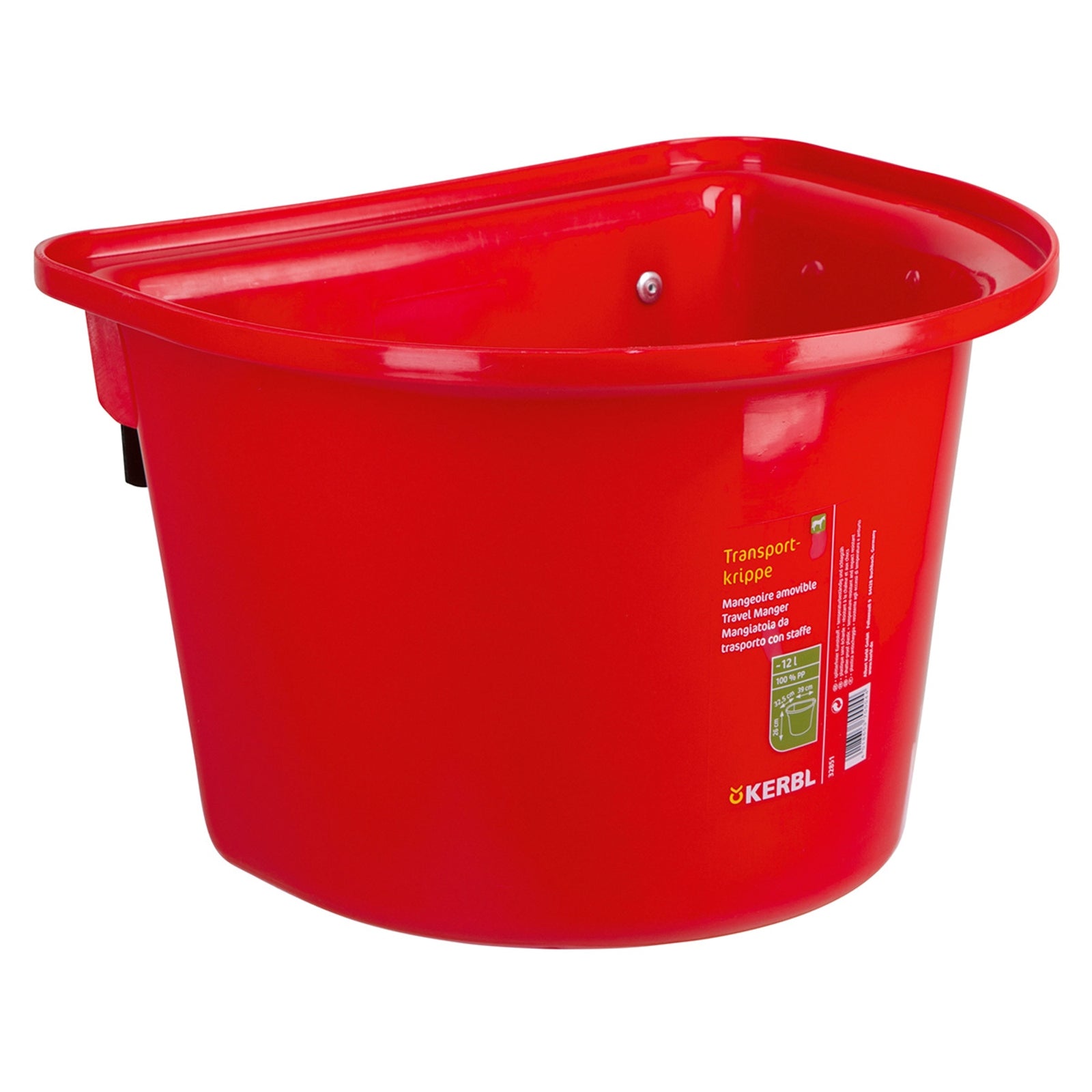 Kerbl Mangeoire amovible 12L, plastique w / caution de crochet dans Mangeoires & Abreuvoirs