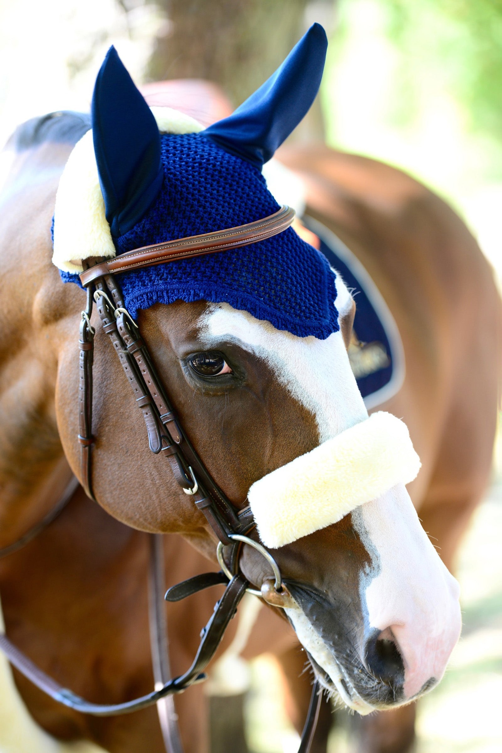 Kentucky Horsewear Fourreau de muserolle en mouton Briderie et enrênements