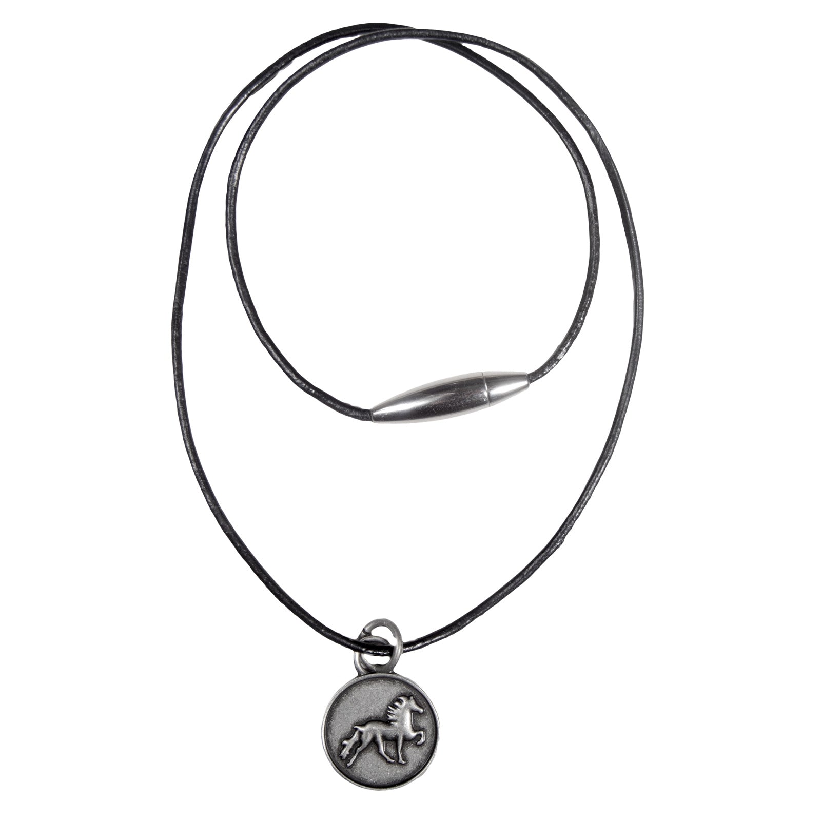 Karlslund Collier de cuir avec un cheval islandais rustique Cadeaux