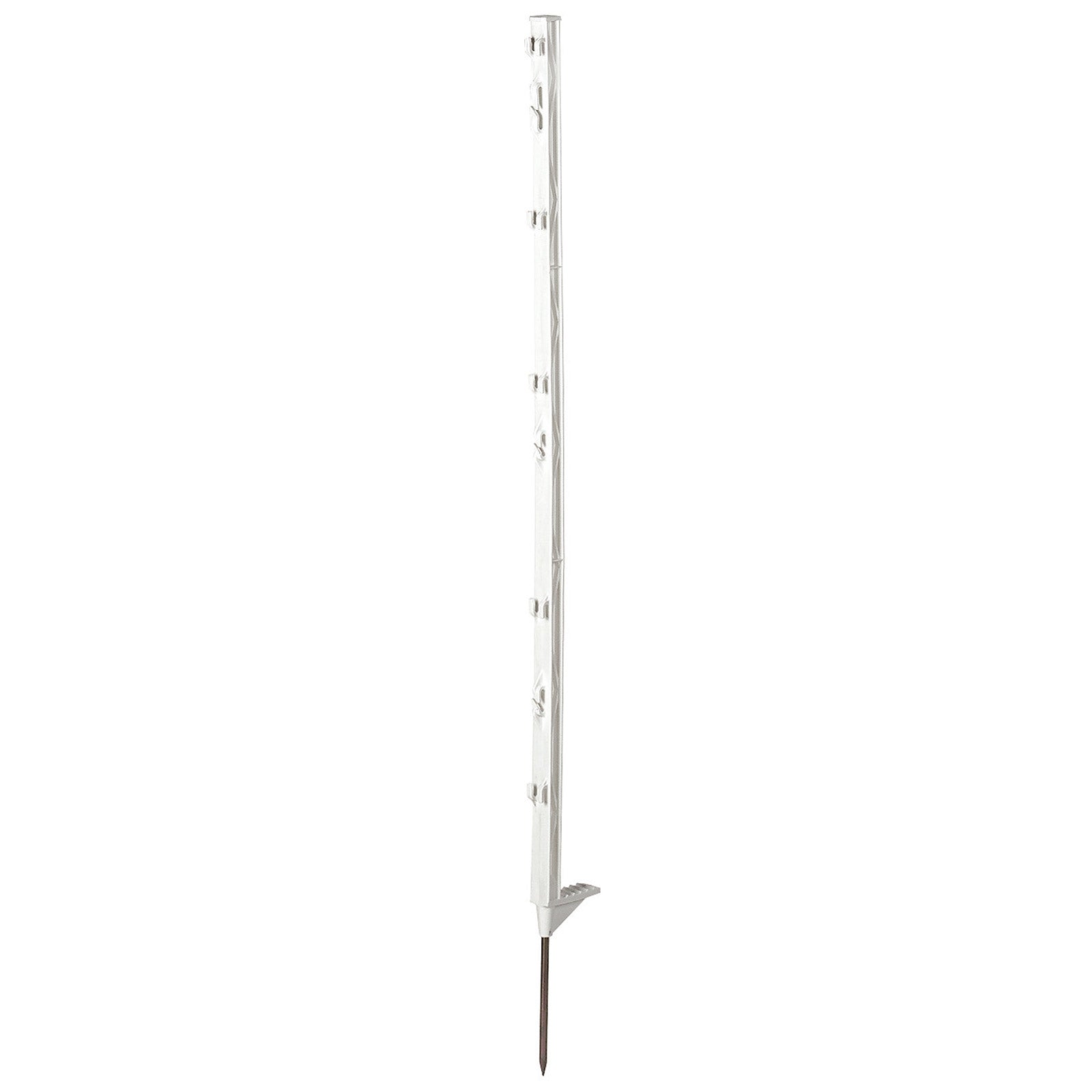 Farm Patrol Piquet PVC avec bêche latérale simple, 105cm, blanc Farm Patrol, 5 pièces Equipements pour clôture électrique
