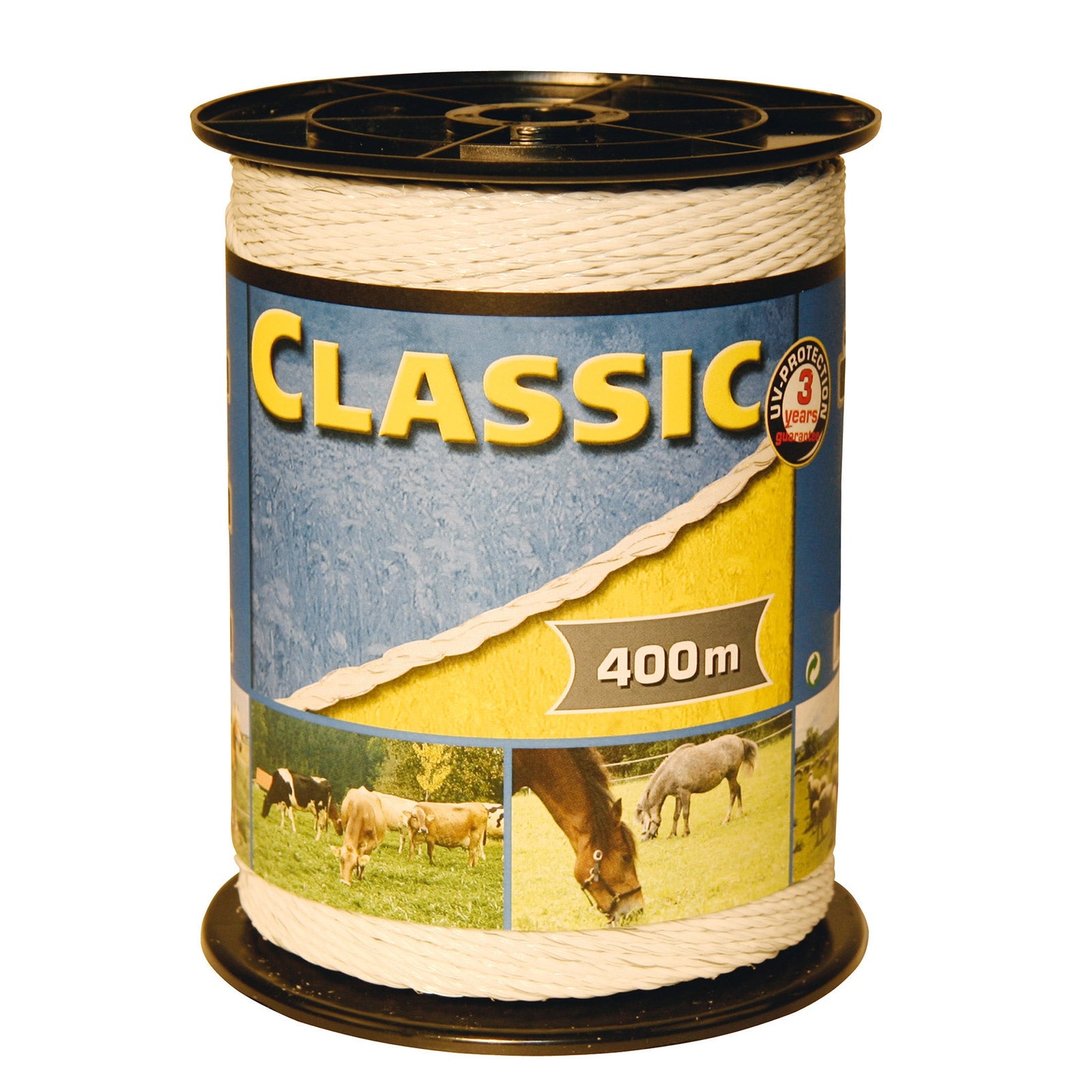 Kerbl Fil Classic R9 400m blanc 9x0,20 inox Kerbl Equipements pour clôture électrique