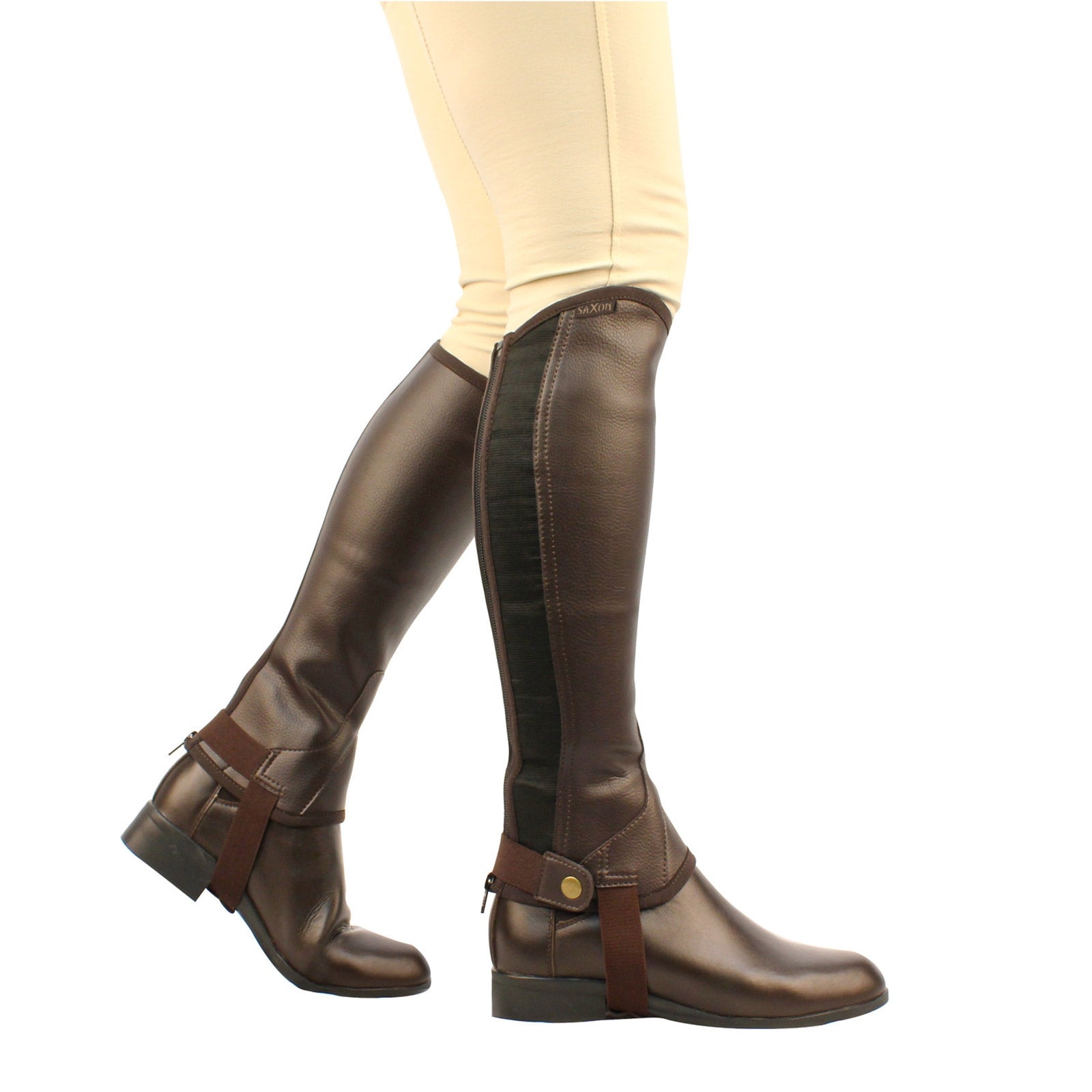 Saxon Equileather Half Chaps, Adult Bottes d'équitation & chaps