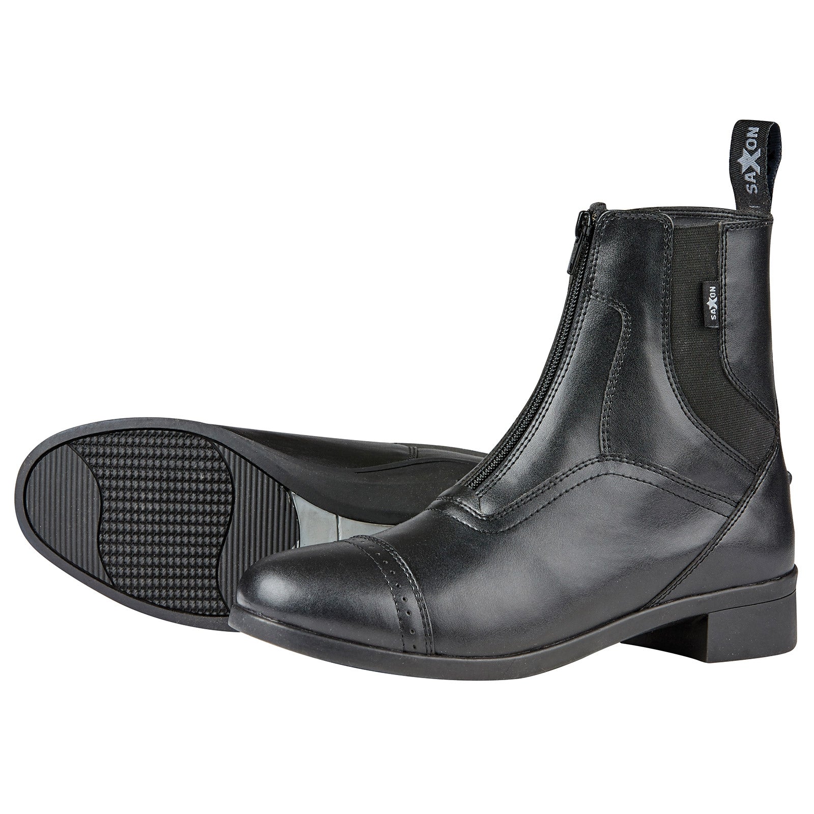 Saxon Bottines d'équitation avec fermeture à glissière Syntovia Bottes d'équitation & chaps