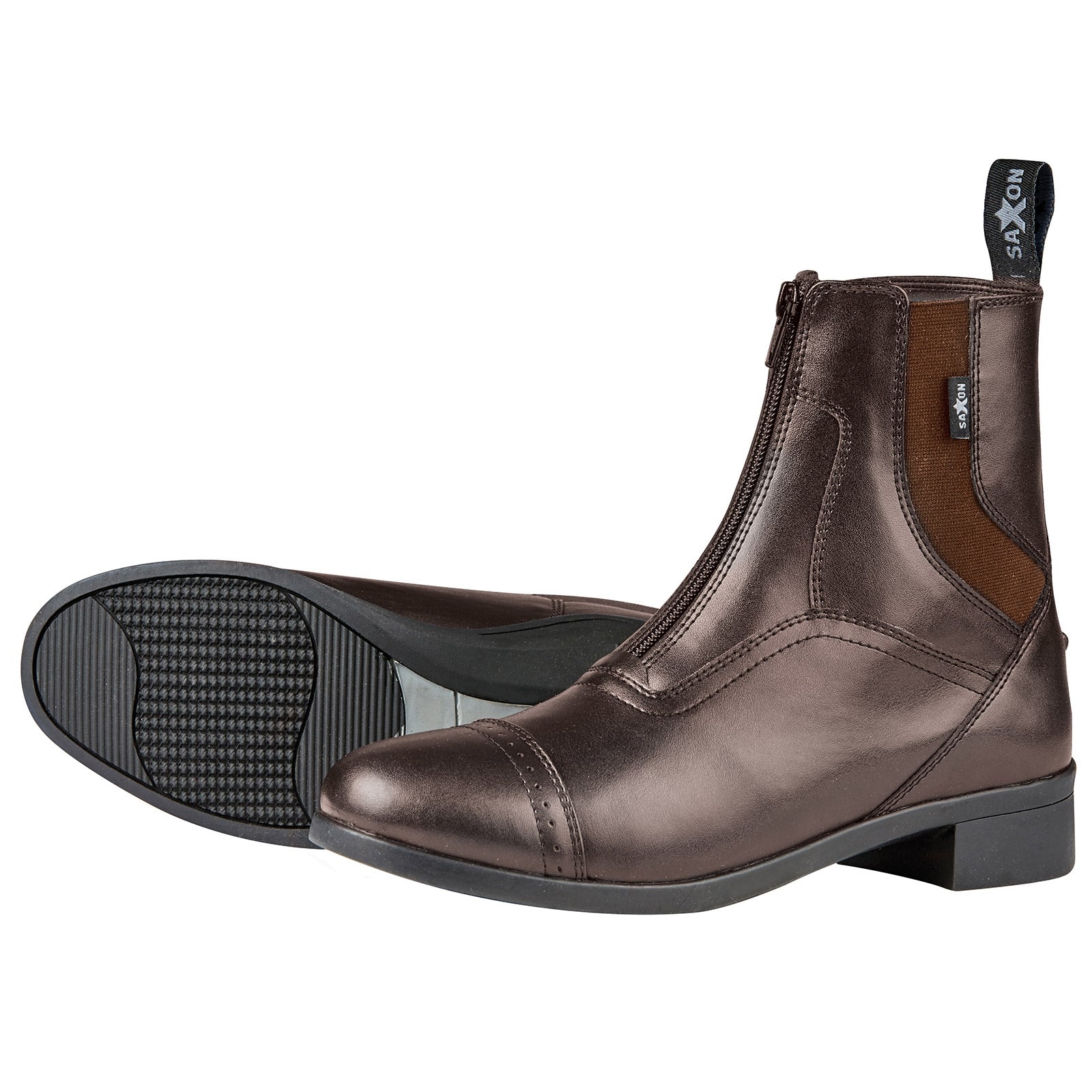 Saxon Bottines d'équitation avec fermeture à glissière Syntovia Bottes d'équitation & chaps
