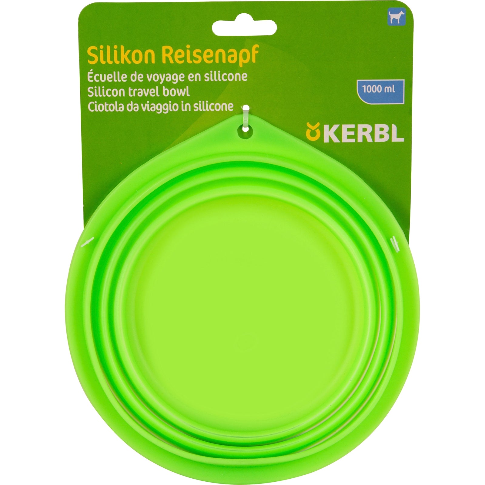 Kerbl Foldable Silicone Travel Bowl 1000ml Dog Accesories