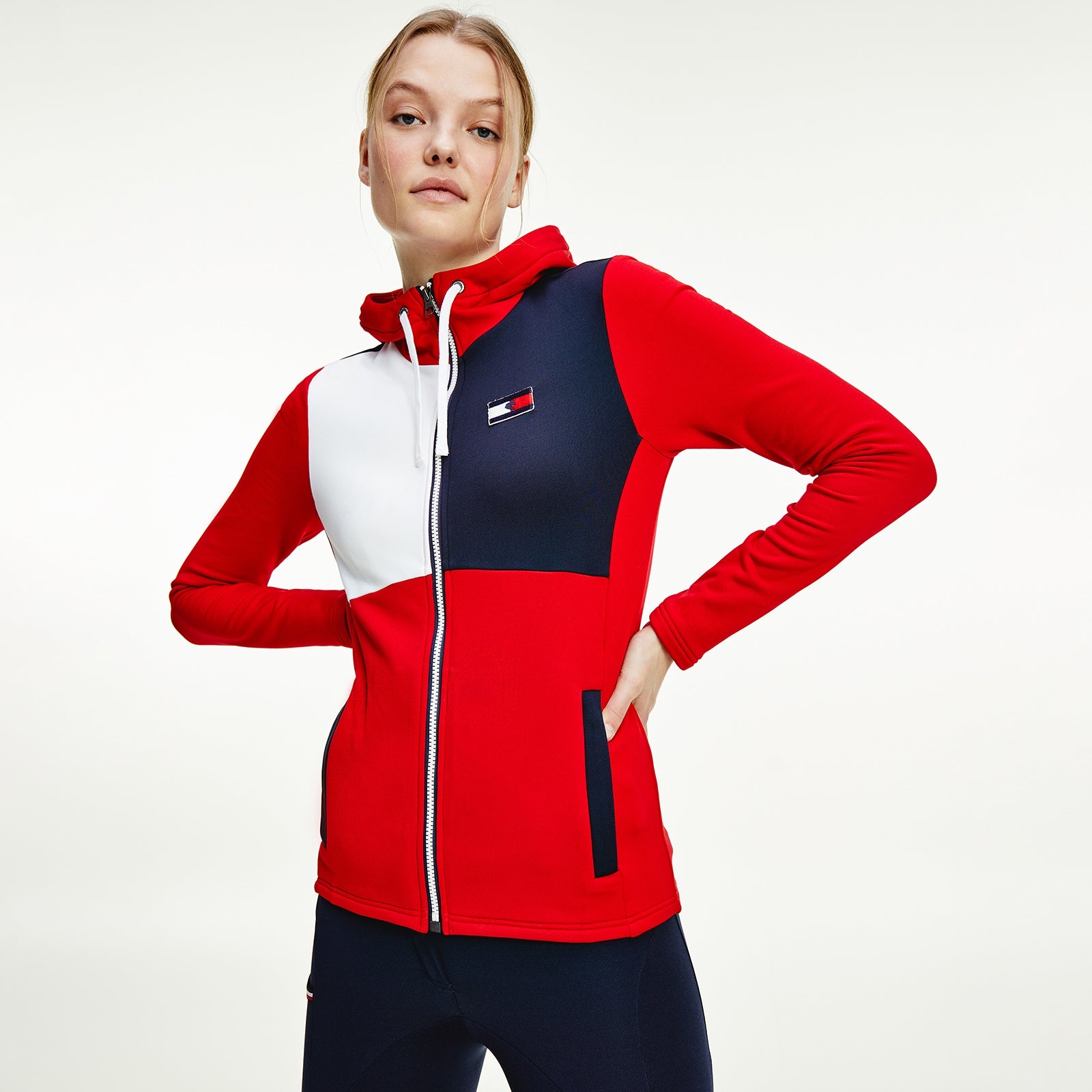 Tommy Hilfiger Equestrian Color Block Women's Training  Jacket Women’s Riding Clothing