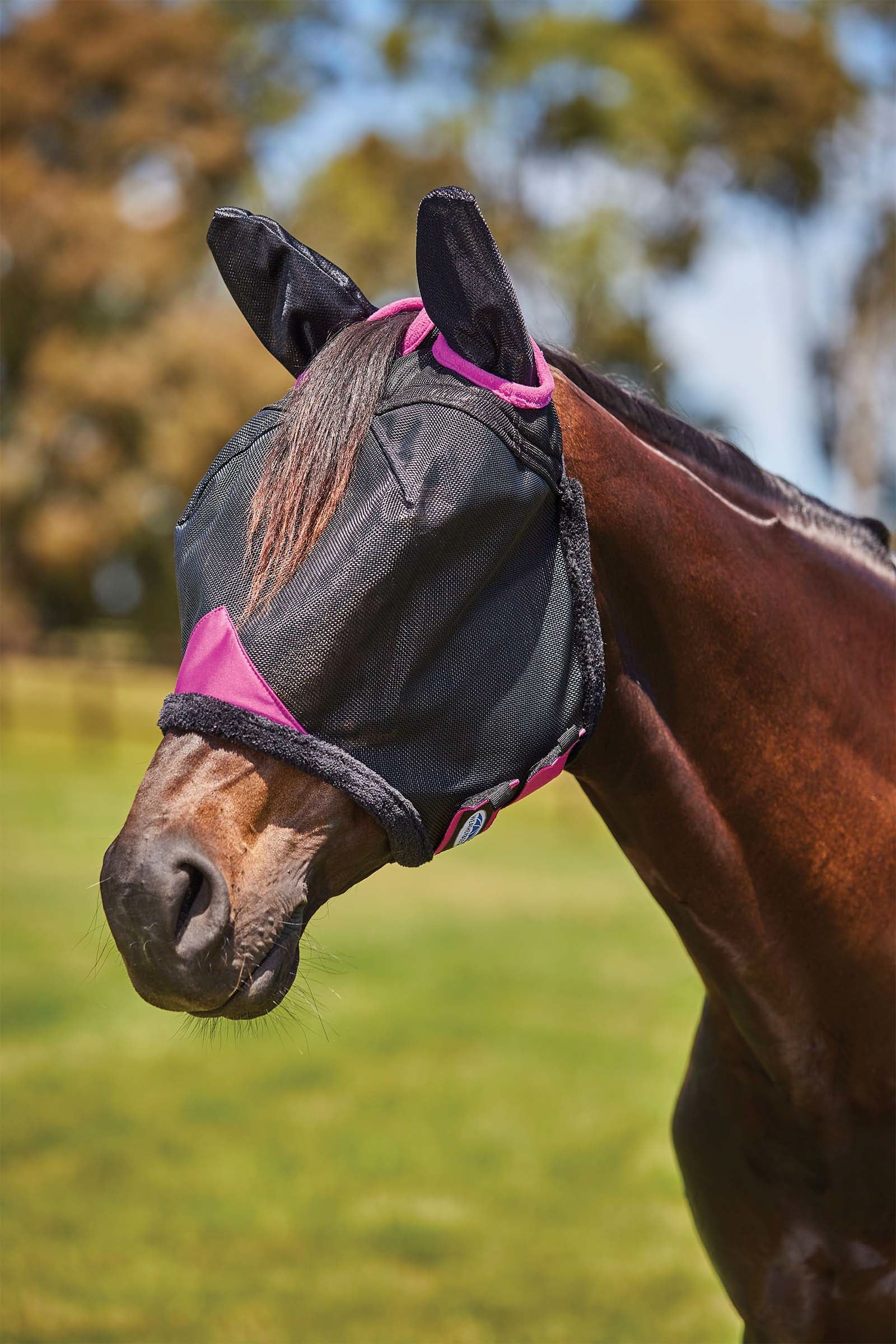 Weatherbeeta Comfitec Deluxe Durable Mesh Mask with Ears Anti-mouches cheval