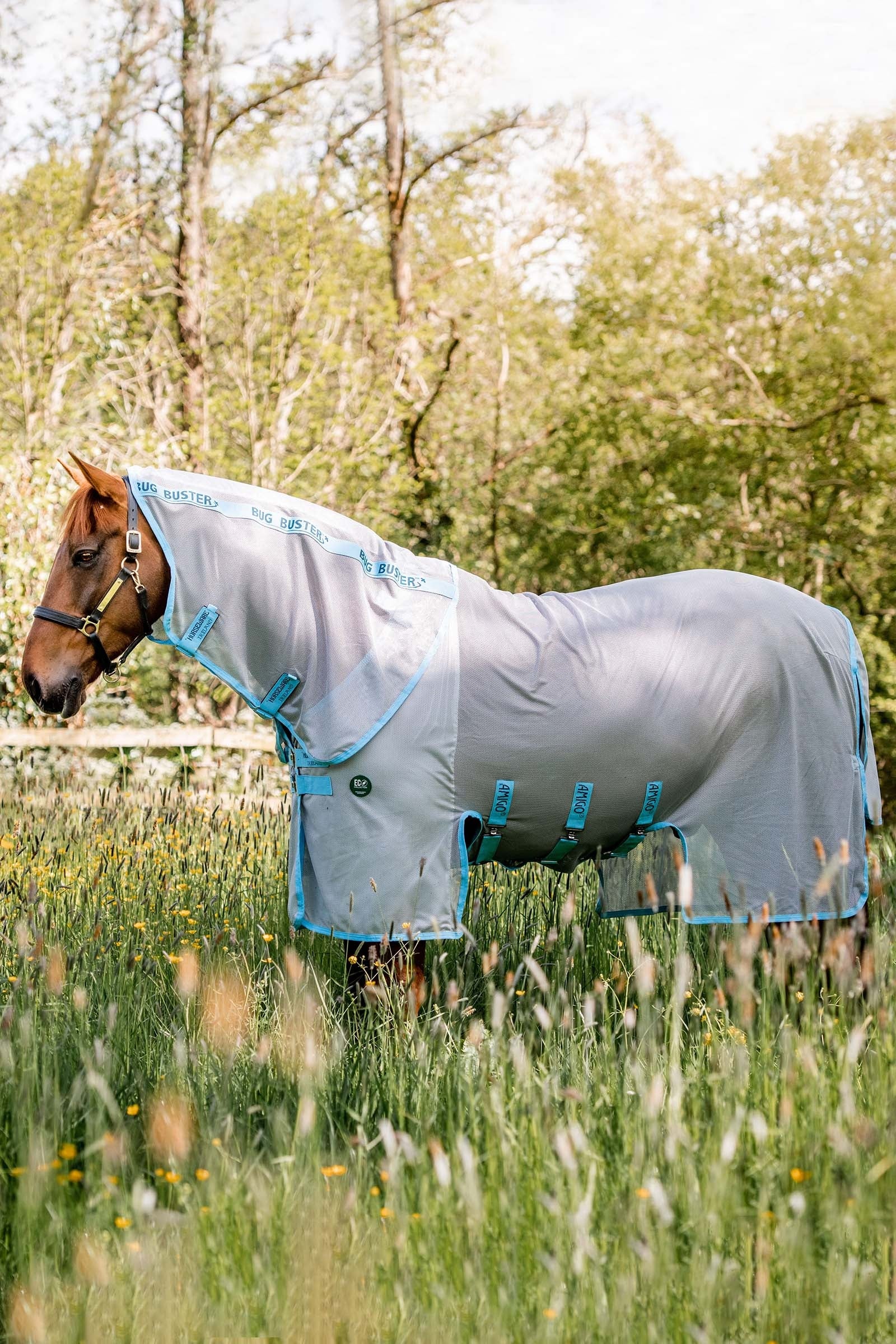 Horseware Amigo AmEco Bug Buster couverture anti-mouches avec cou amovible Couvertures cheval
