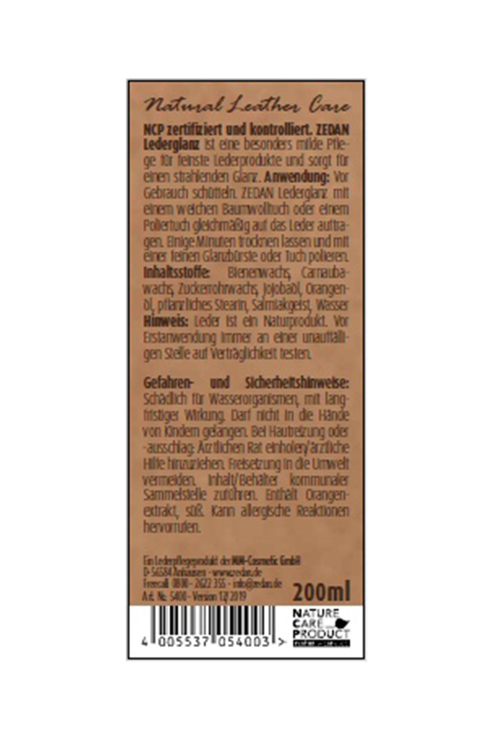 Zedan Leather Shine, 200ml Horse Health Care