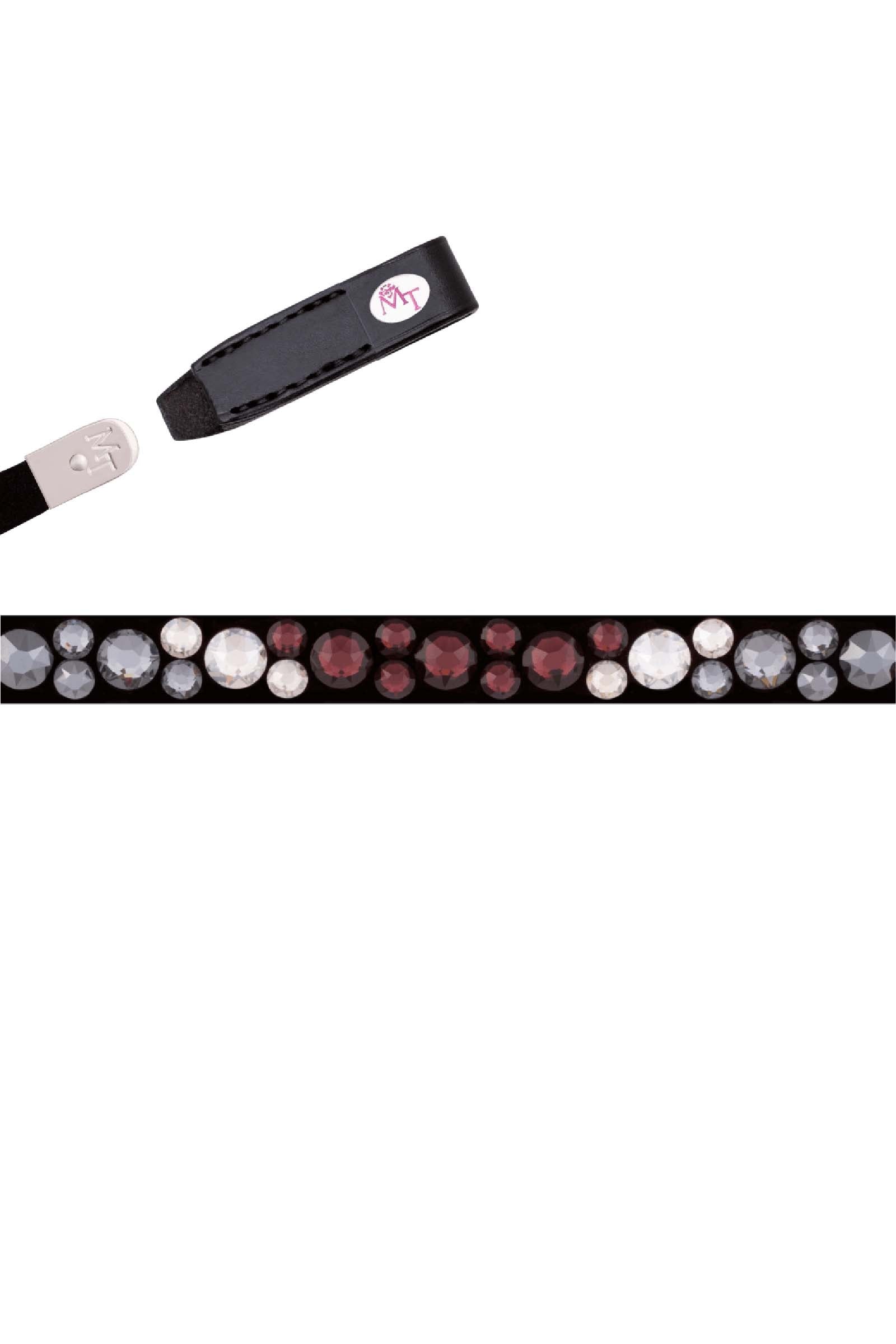 MagicTack Frontal Bling Classic Magic Tack Bordeaux Noir par Lia & Alfi Briderie et enrênements