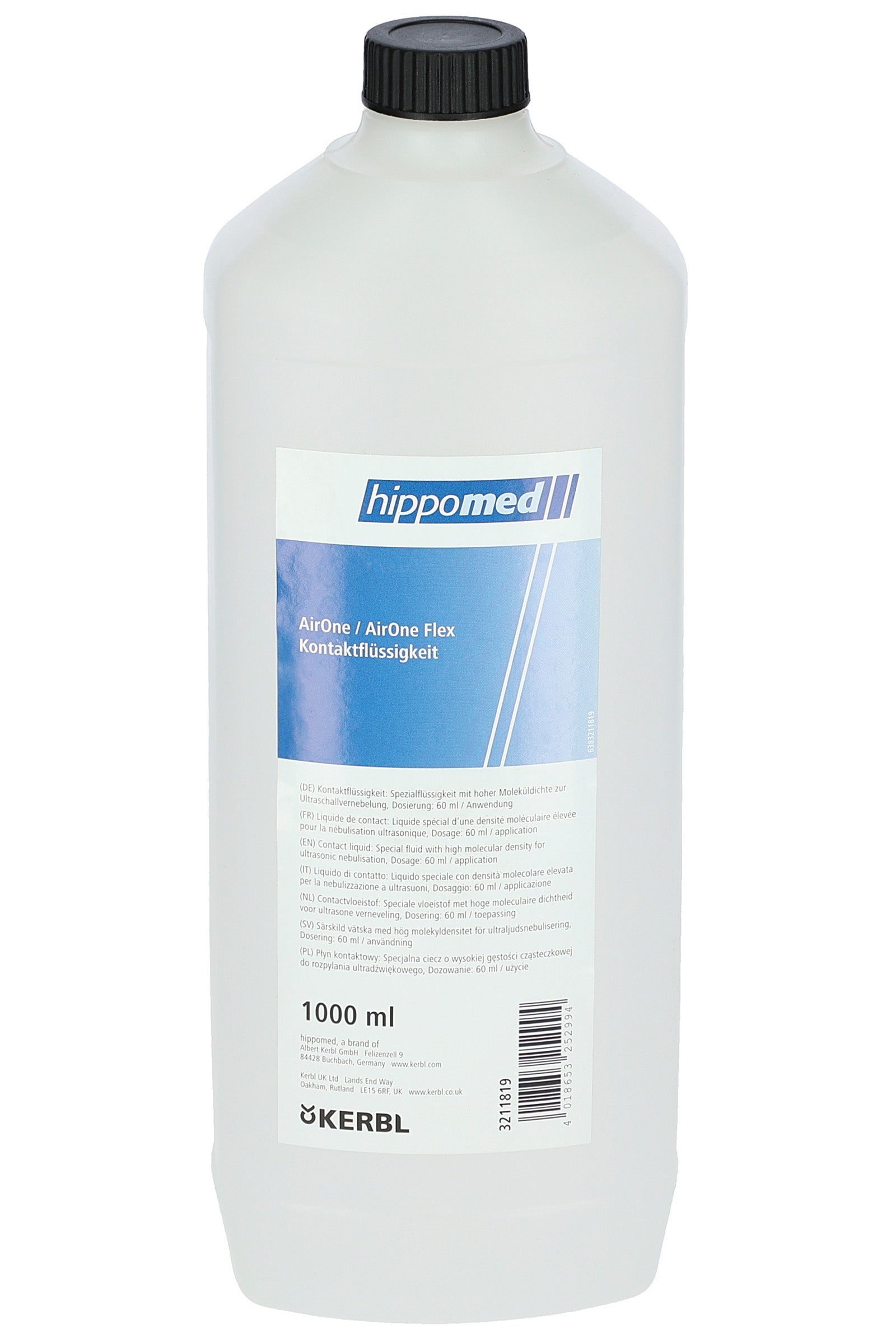 Hippomed Liquide de contact pour inhalateur AirOne, 1.000 ml Soins