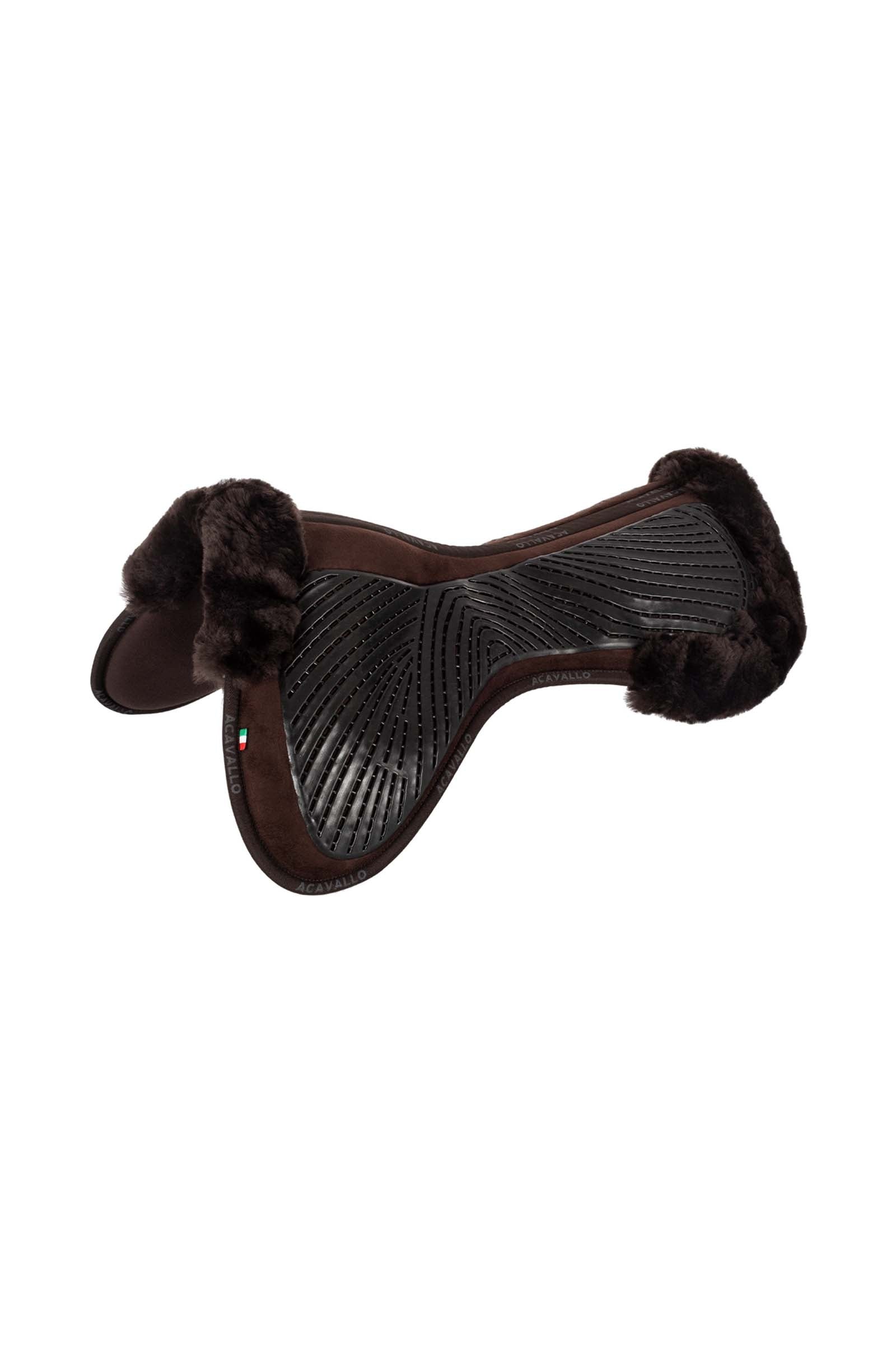 Acavallo Amortisseur en gel et mousse à mémoire de forme Close Contact avec peau de mouton Tapis de selle