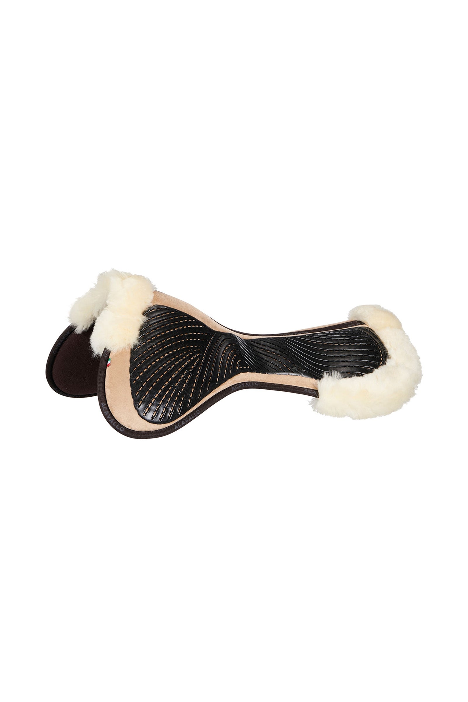 Acavallo Amortisseur en gel et mousse à mémoire de forme Close Contact avec peau de mouton Tapis de selle