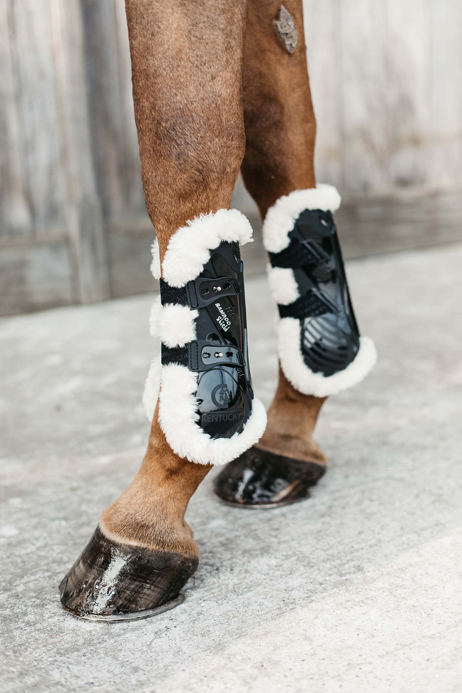 Kentucky Horsewear Guêtres Bamboo Elastic mouton vegan Leg Protection & Hoof Protection for Horses