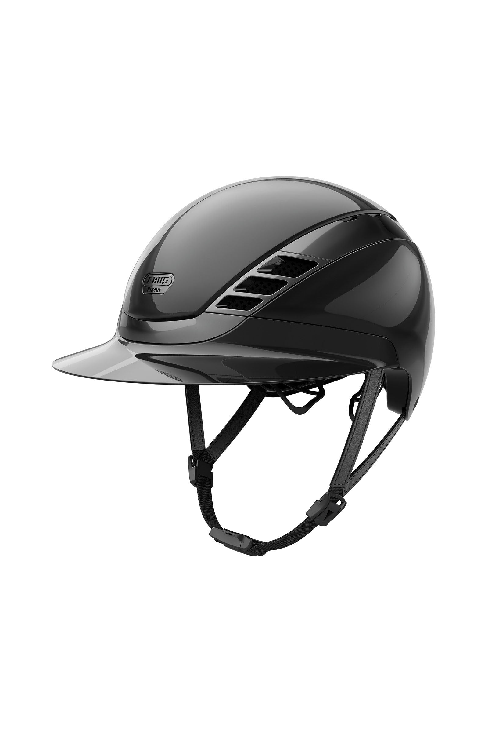 Abus Pikeur AirLuxe Chrome Casque d'équitation à visière longue Casques & Gilets de protection
