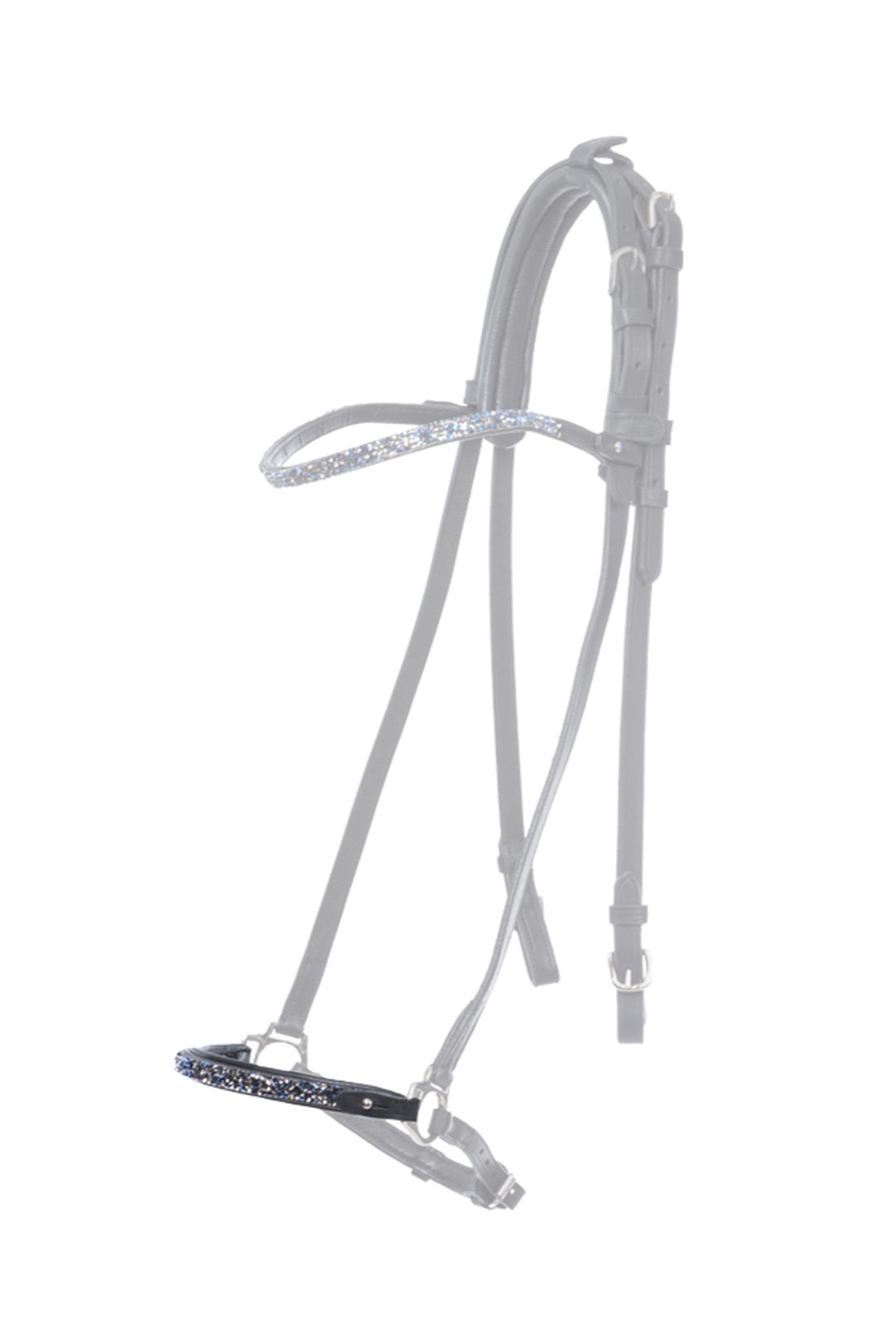 Kavalkade Blár Dropped Noseband Piece for Kjartan Icelandic Bridle Briderie et enrênements